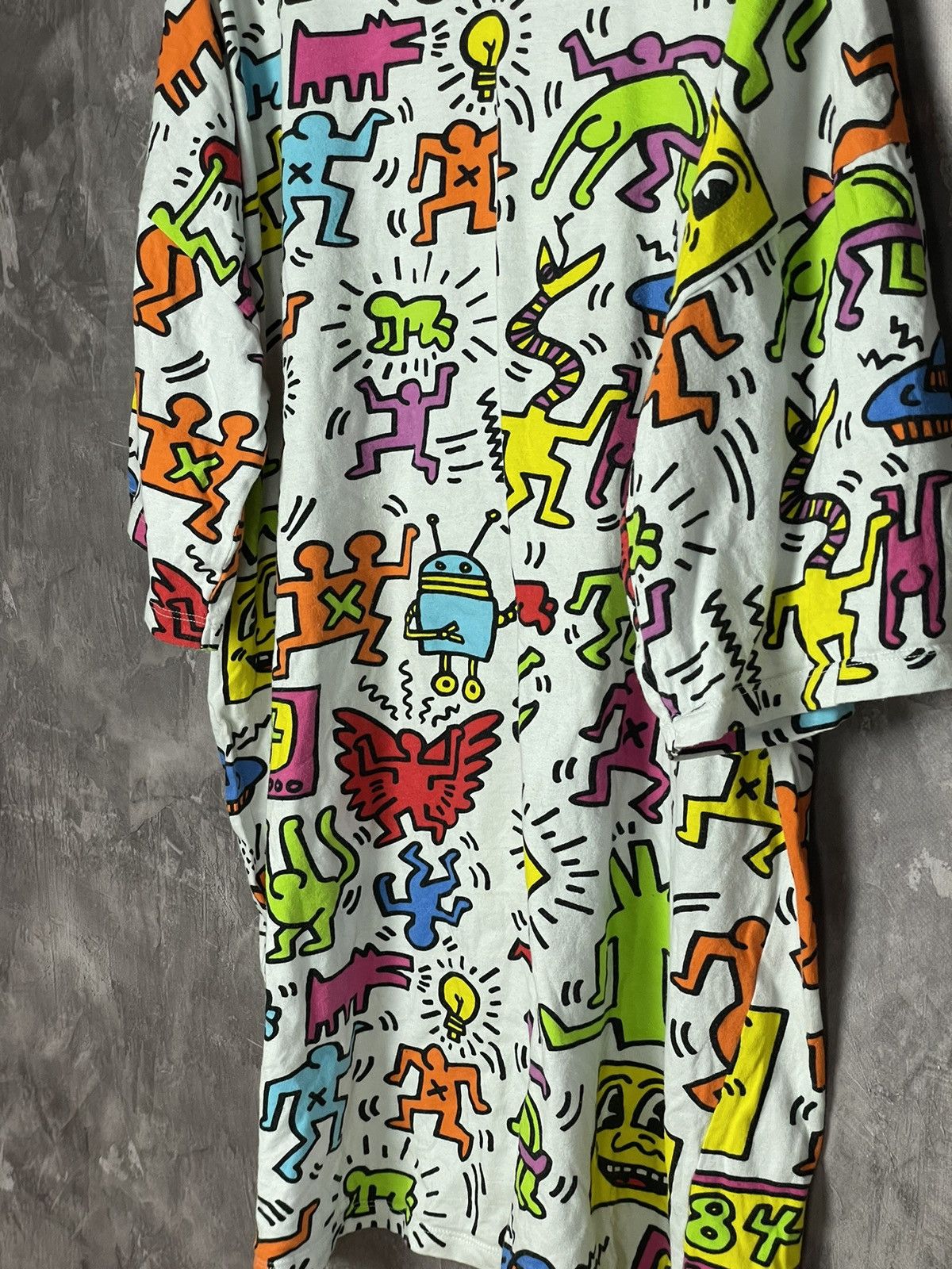 Designer × Keith Haring Rare ! Keith Haring x Joyrich Doodle oversized T-shirt Size US XXL / EU 58 / 5 - 6 Thumbnail