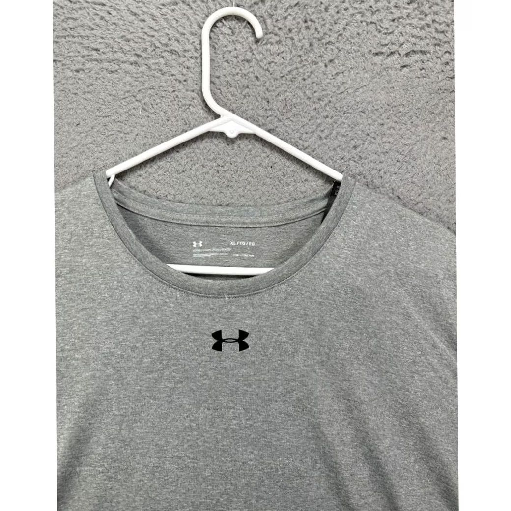 Under Armour Under Armour HeatGear T-Shirt Adult XL Grey Logo Activewear Workout Tee Mens NEW Size US XL / EU 56 / 4 - 5 Thumbnail