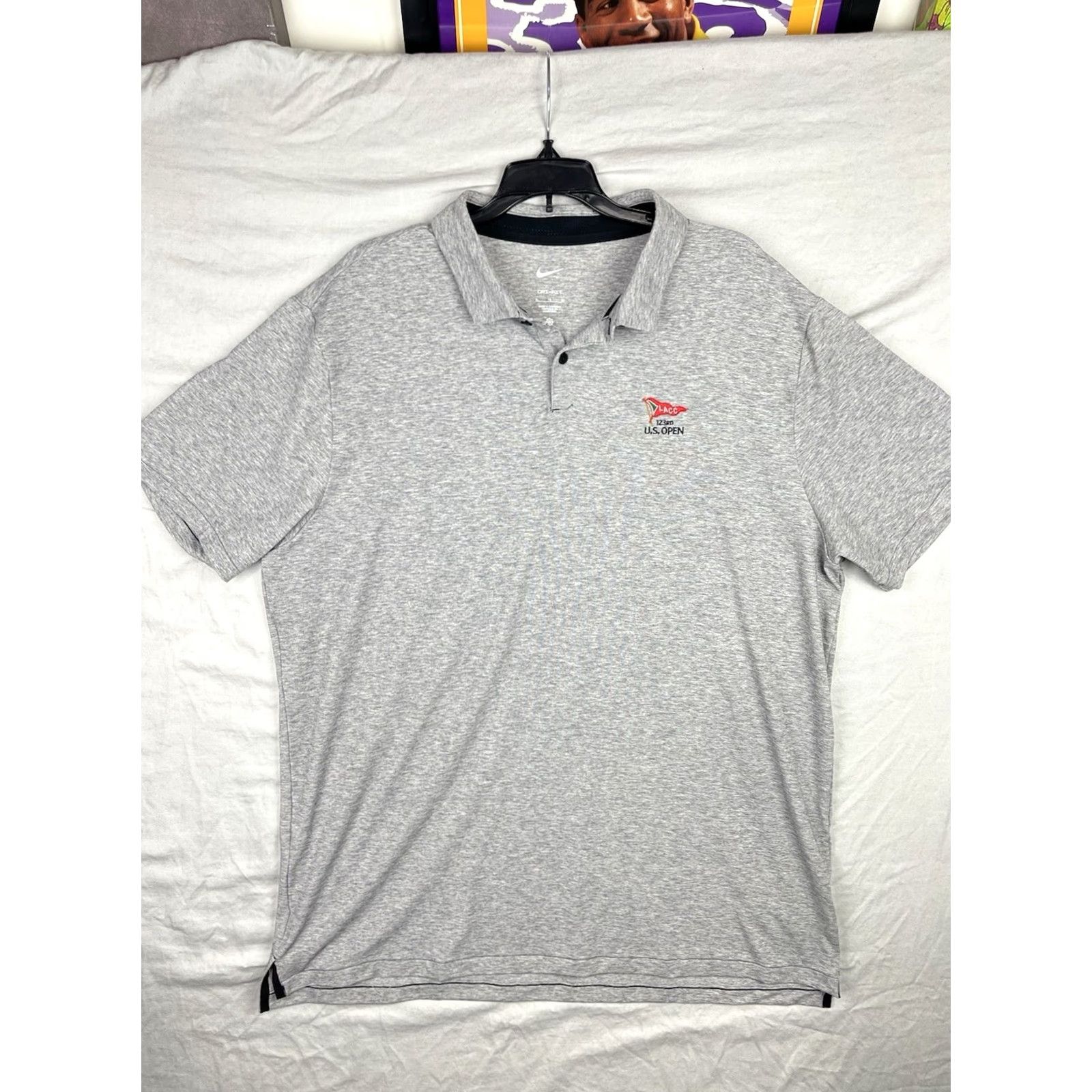 Nike Nike Dri-Fit Polo Shirt Mens XL Gray City Logo Golf Size US XL / EU 56 / 4 - 2 Thumbnail