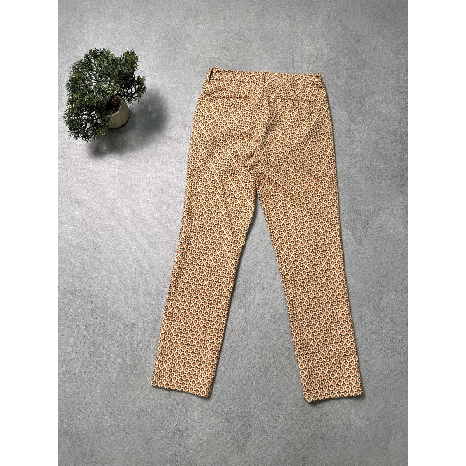 Weekend Max Mara WEEKEND MAX MARA Orange Patterned Papaya Trousers Size 26" / US 2 / IT 38 - 15 Thumbnail