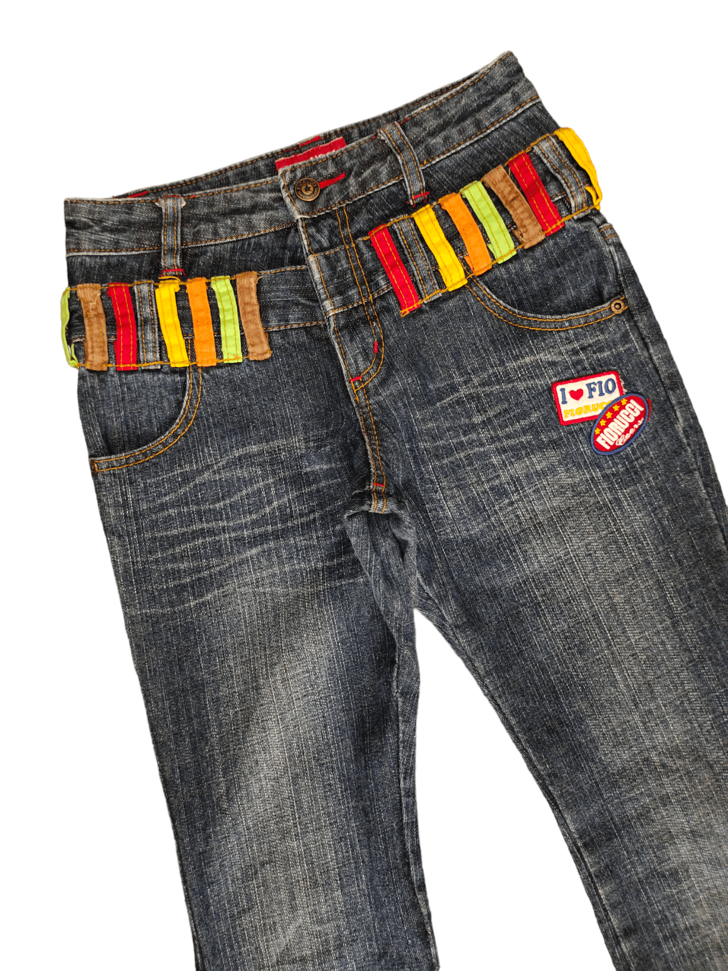 Fiorucci Flare Jeans Fiorucci Double Waist Boot Cut Low Rise Mudmax Size 25" / US 0 / IT 36 - 5 Thumbnail