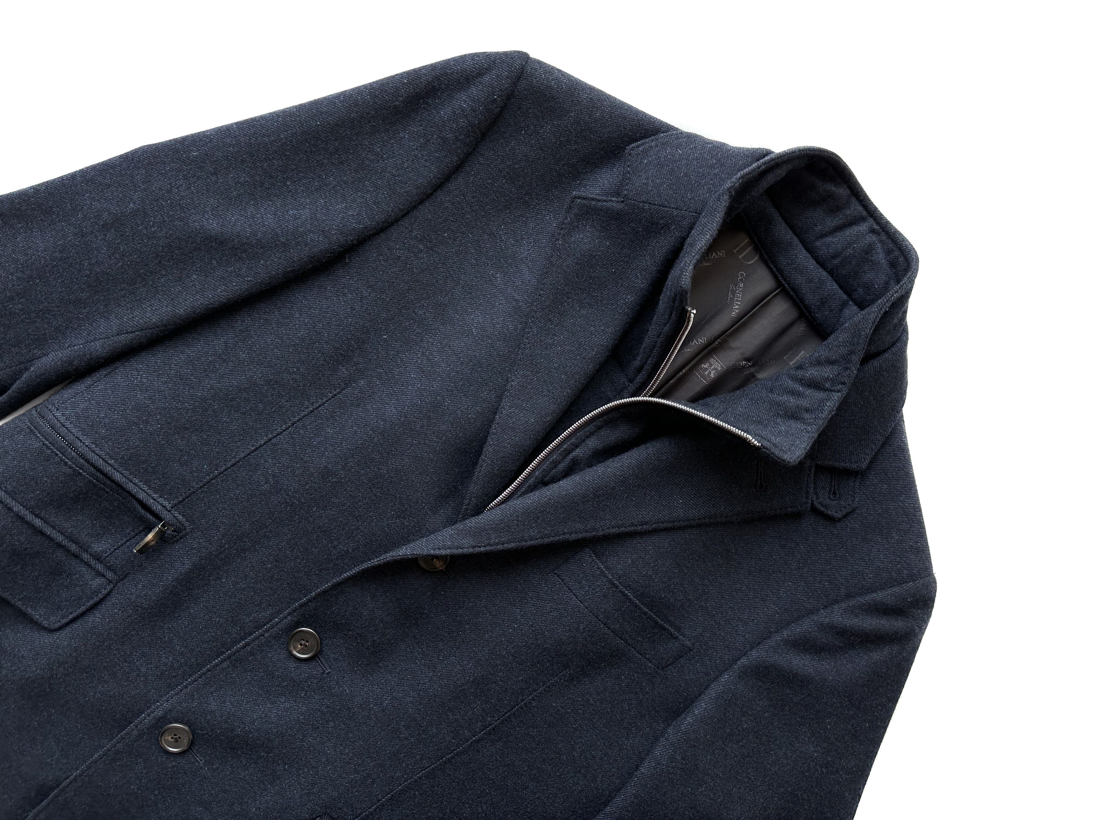 Corneliani Corneliani ID navy melange wool blazer jacket Size 50R - 3 Thumbnail