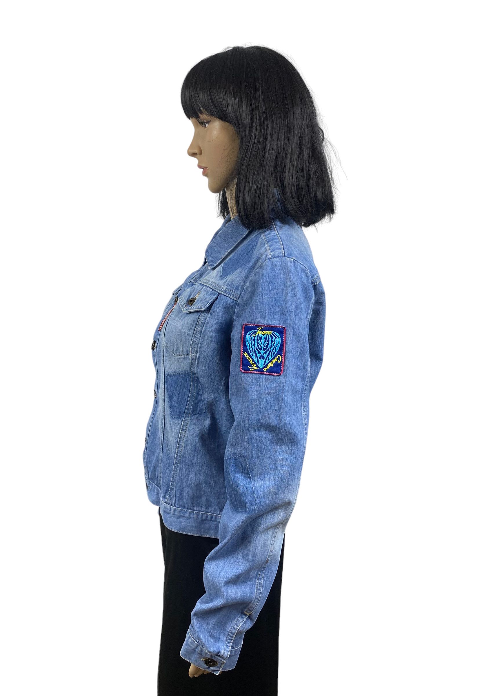 Versace Jeans Couture versace jeans couture denim patchwork jacket womens size L Size L / US 10 / IT 46 - 4 Thumbnail