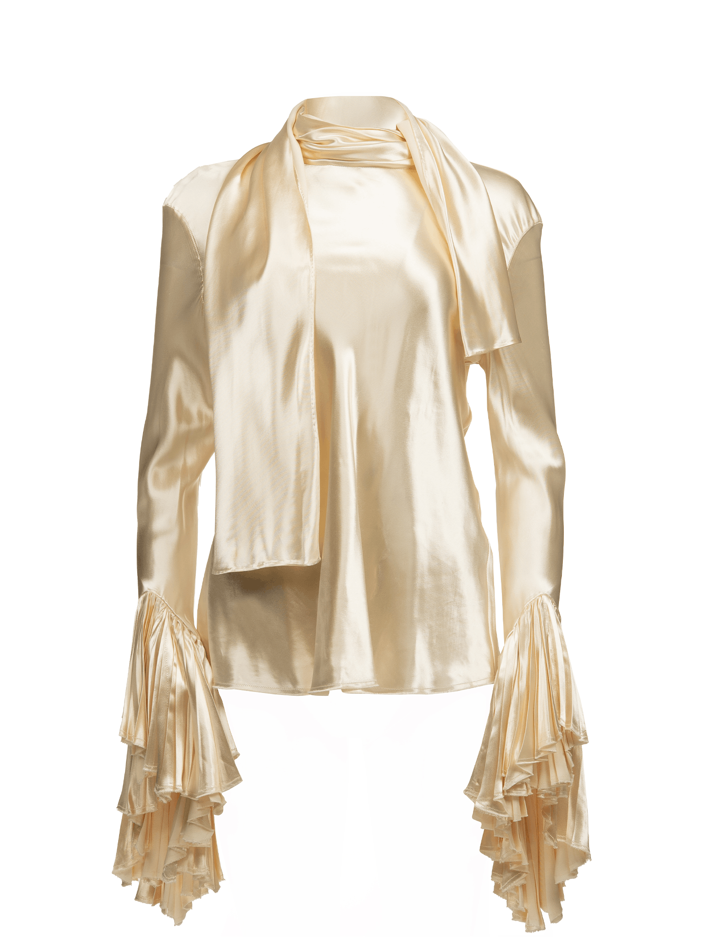 KHAITE Khaite "The Amelia" golden blouse Size M / US 6-8 / IT 42-44 - 1 Thumbnail