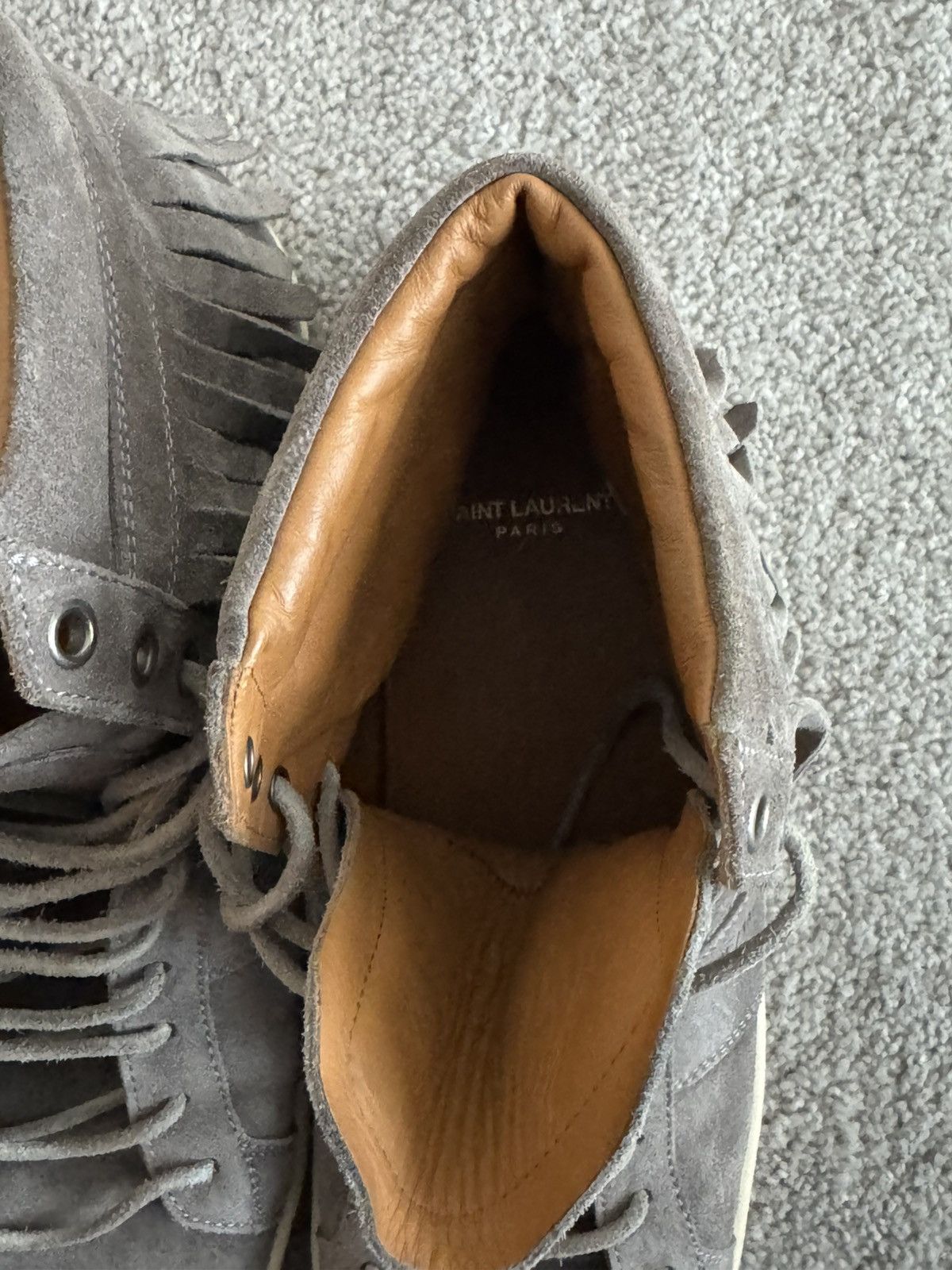 Saint Laurent Paris Saint Laurent Fringed High Top Size US 9 / EU 42 - 3 Thumbnail