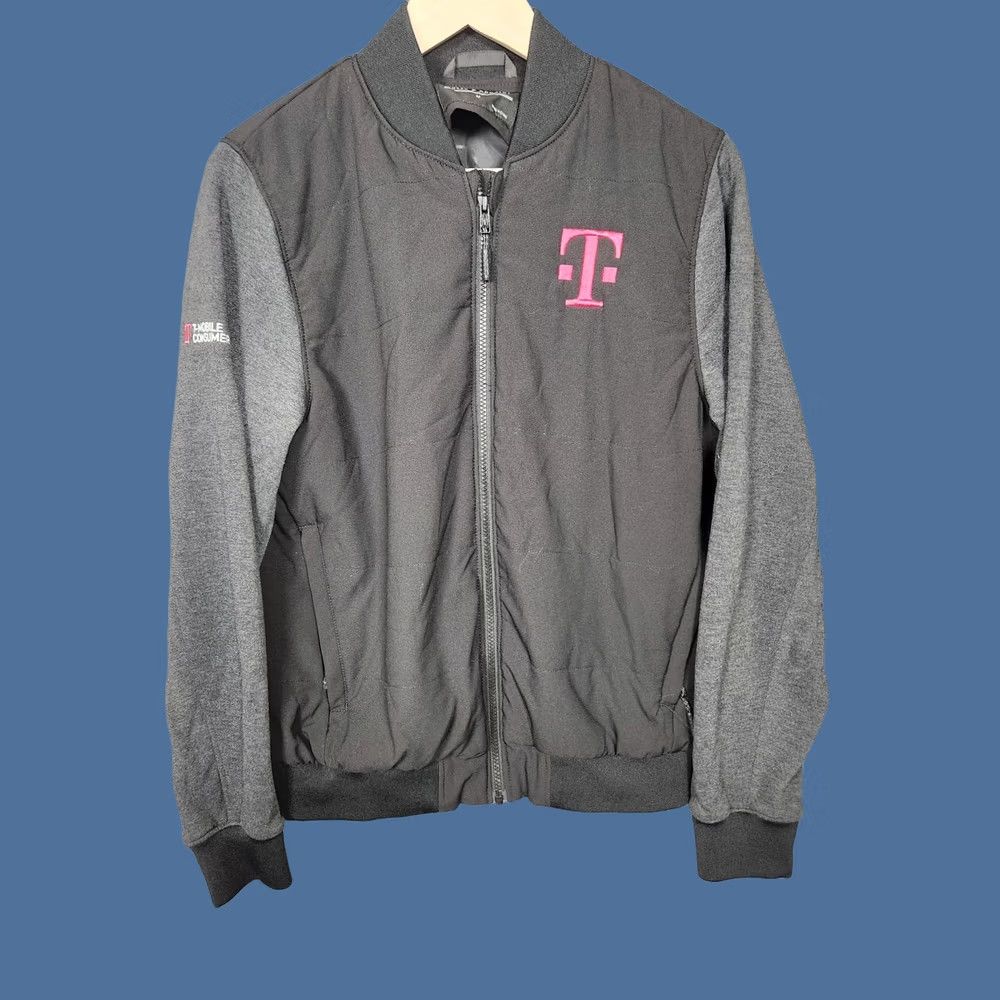 Vintage Fossa Apparel T-Mobile Jacket Mens Medium Black Gray Full Zip Bomber Logo Size US M / EU 48-50 / 2 - 1 Thumbnail