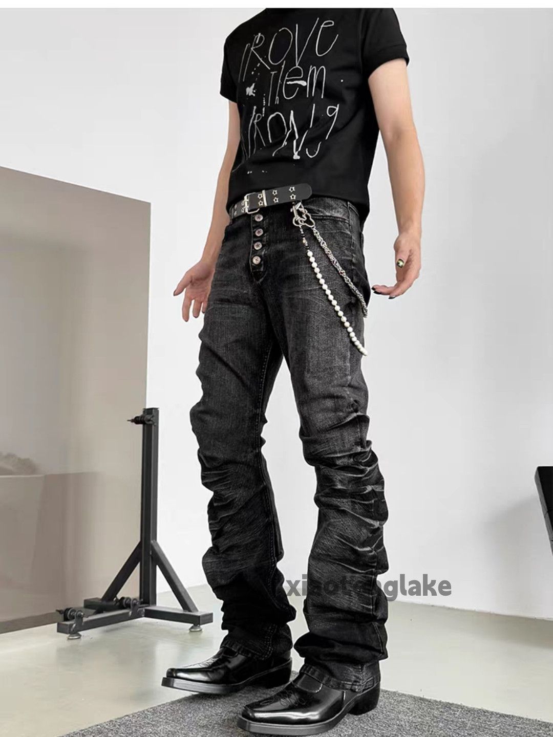 Jean Utility washed faded hiphop yuppie punk grunge bootcut jeans Size US 32 / EU 48 - 4 Thumbnail