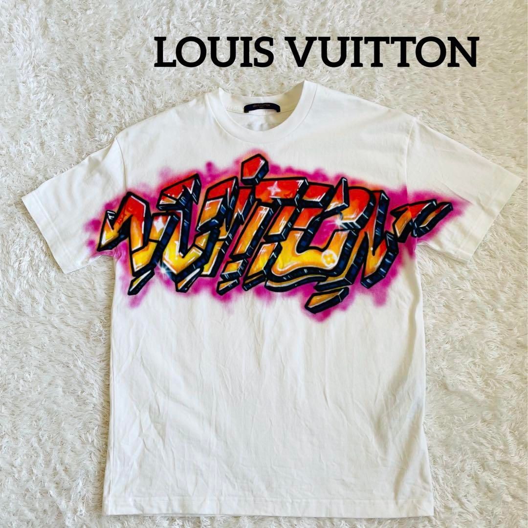 Louis Vuitton White Not Home Print Cotton Plain Rainbow Crew Neck T-Shirt  XL Louis Vuitton