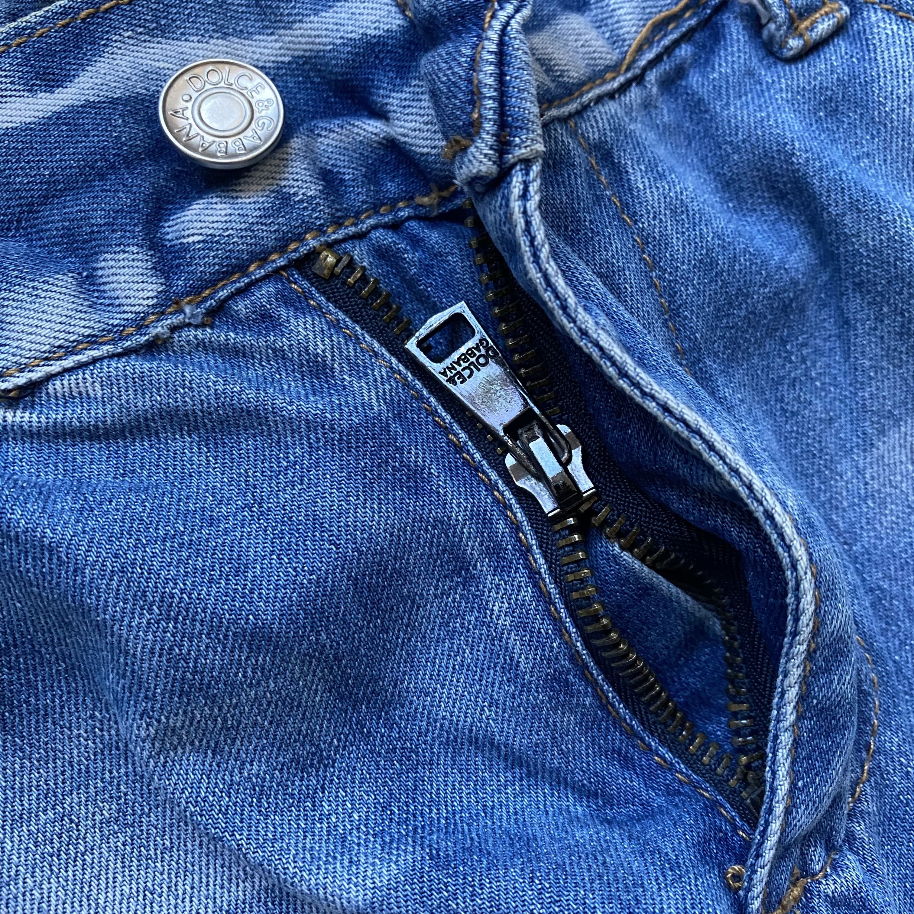 Dolce & Gabbana 👖Vintage 2000s Dolce Gabbana jeans slim Distressed Y2K Size US 32 / EU 48 - 6 Thumbnail