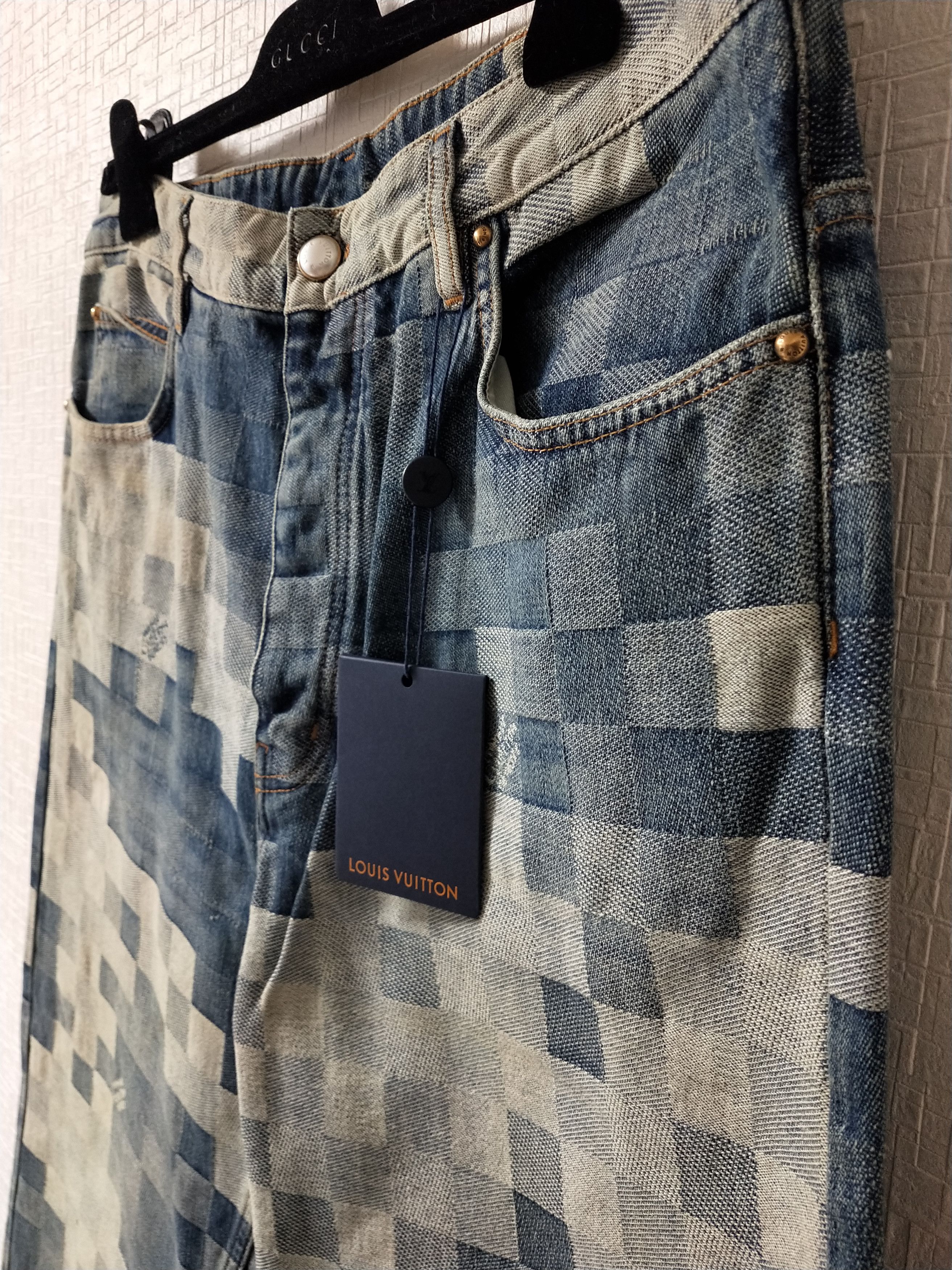 Louis Vuitton Damier Print Skate Denim Jeans Size US 38 / EU 54 - 3 Thumbnail