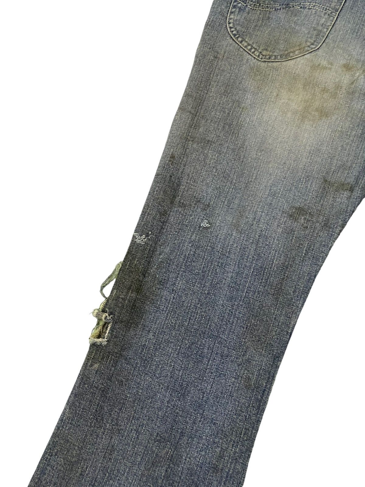 Lee Flare Jeans Lee Japan Dirty Distress Boot Cut 7🟦8 Size US 33 - 18 Thumbnail