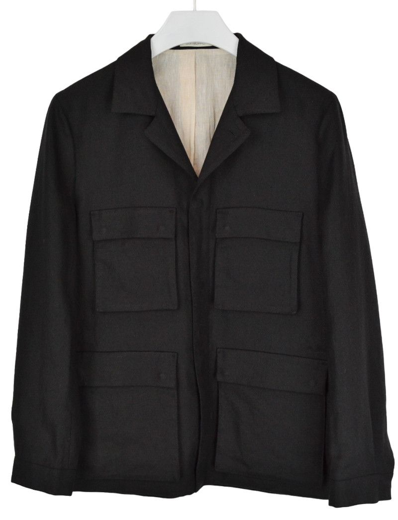 image of Suitsupply Vasto Jacket Men's Uk 38 Pure Linen Lined in Black (Size Medium)