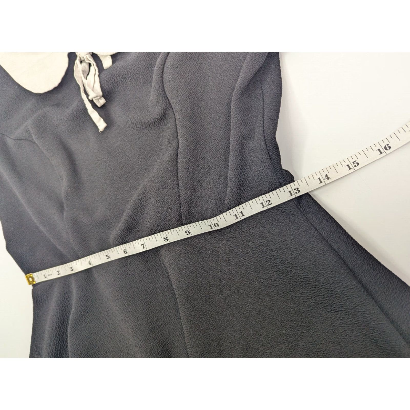 Hot Topic Hot Topic Dress Black Collar Goth Wednesday Adams Vibes Short Sleeve Medium Womens Size 32" / US 10 / IT 46 - 6 Thumbnail