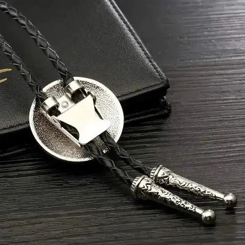 Other Vintage Metal Flower Leather Rope Bolo Tie Size ONE SIZE - 4 Thumbnail