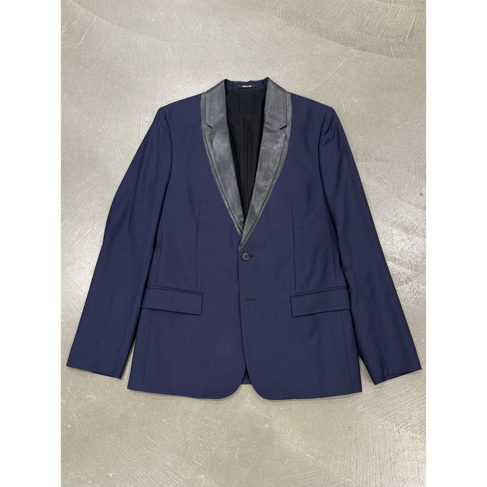 Maison Margiela 2014 Maison Margiela compressed leather collar blazer Size 48S - 1 Thumbnail