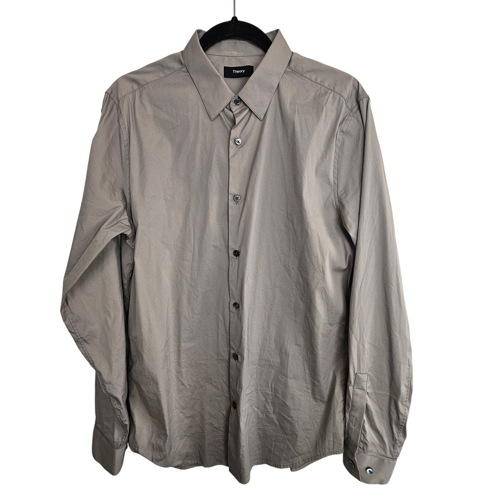 Theory Theory Mens Dress Shirt Sz M Classic Designer Minimalist Size US M / EU 48-50 / 2 - 1 Thumbnail