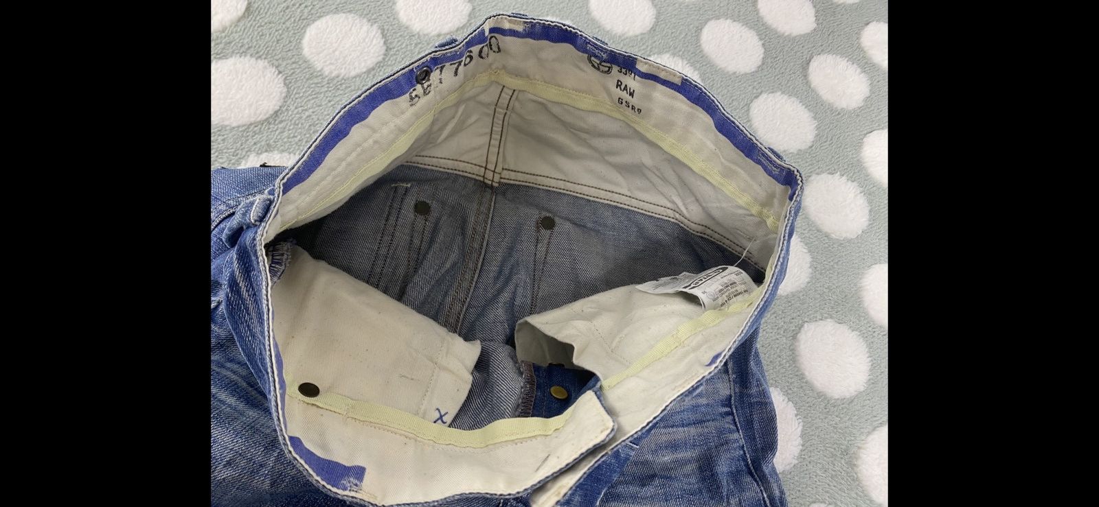 G-Star Vintage G Star Raw 3301 Steel Loose Tapered Button Fly Size US 29 - 14 Thumbnail