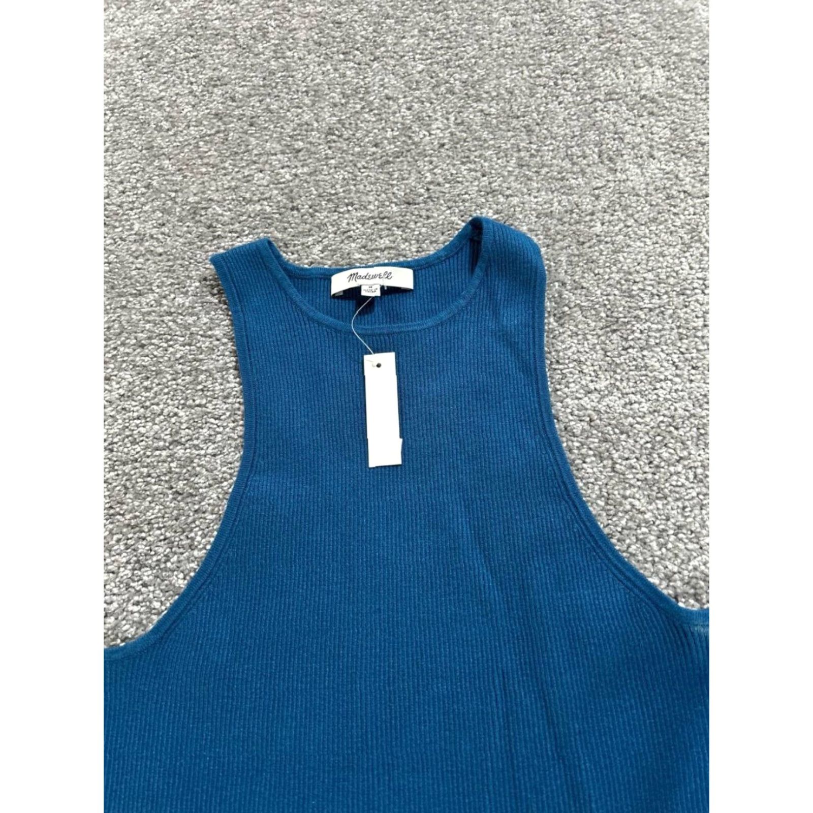 Madewell Madewell Shirt Womens Medium Blue Knit Tank Top Casual Slim Pullover Sleeveless Cotton Knit Size M / US 6-8 / IT 42-44 - 2 Thumbnail