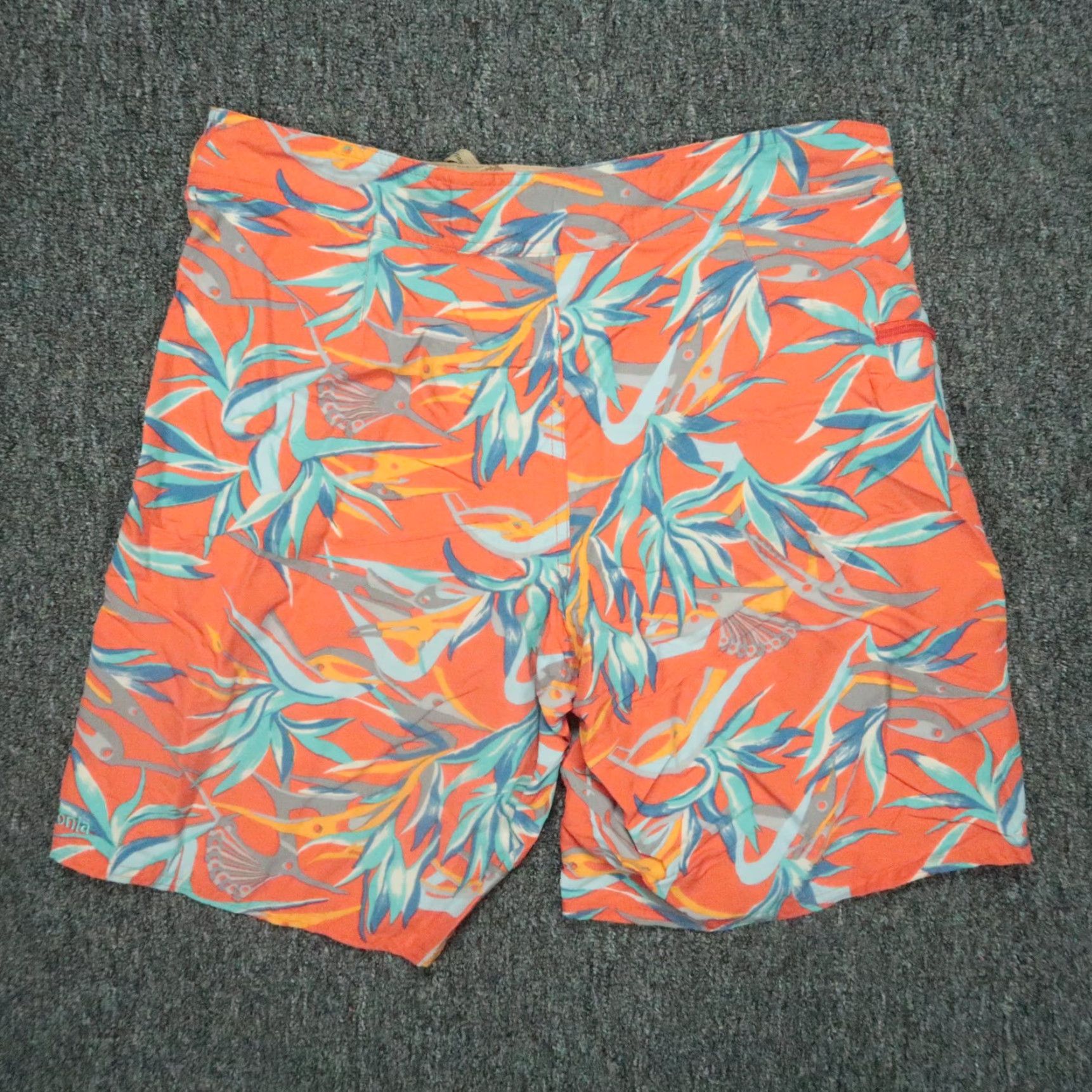 Patagonia Patagonia Board Shorts Mens 30 Orange Floral Printed Wavefarer Swim Bottoms Size US 30 / EU 46 - 5 Thumbnail