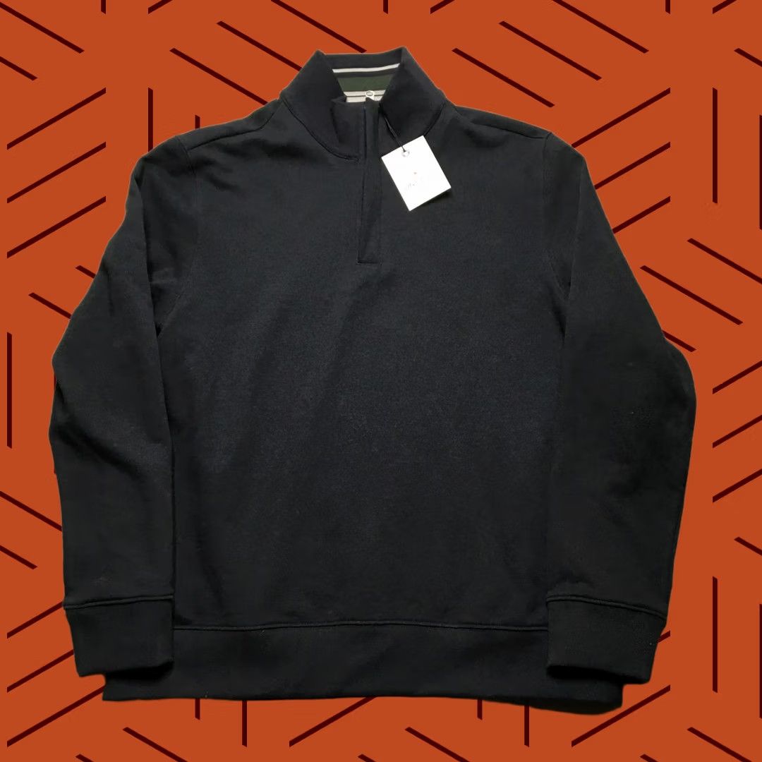 UNTUCKit UNTUCKit Sweatshirt Mens Large Navy 1/4 Zip Mock Neck Corral Pullover Navy Blue Pullover Mens Large 1/4 Zip ZIP Mock Neck Corral Pullover Size US L / EU 52-54 / 3 - 1 Thumbnail