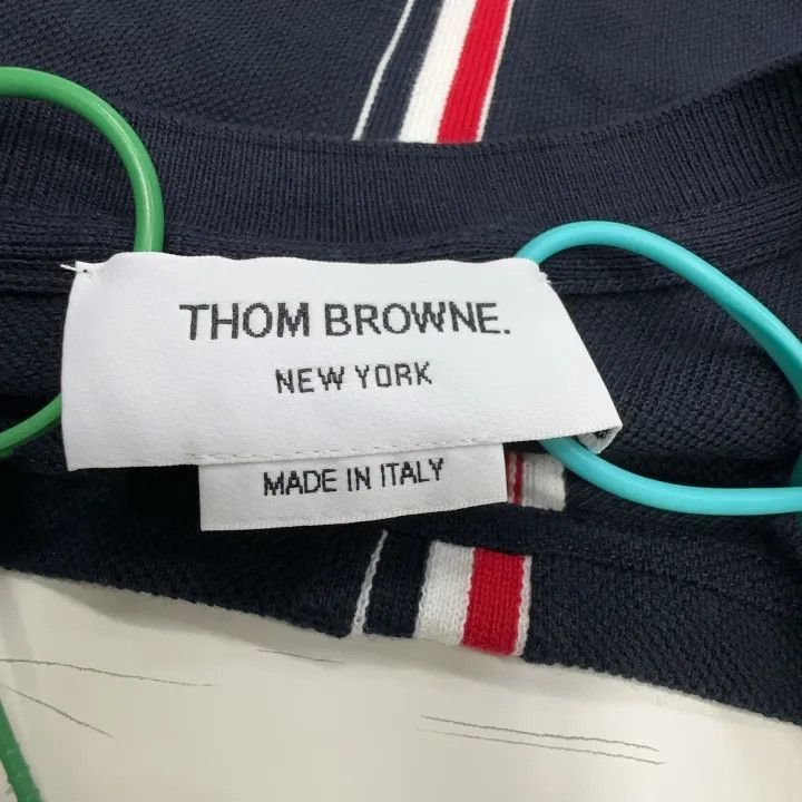 Thom Browne Thom Browne Navy Stripe Cotton Crew Neck T-Shirt -2507 Size US M / EU 48-50 / 2 - 5 Thumbnail