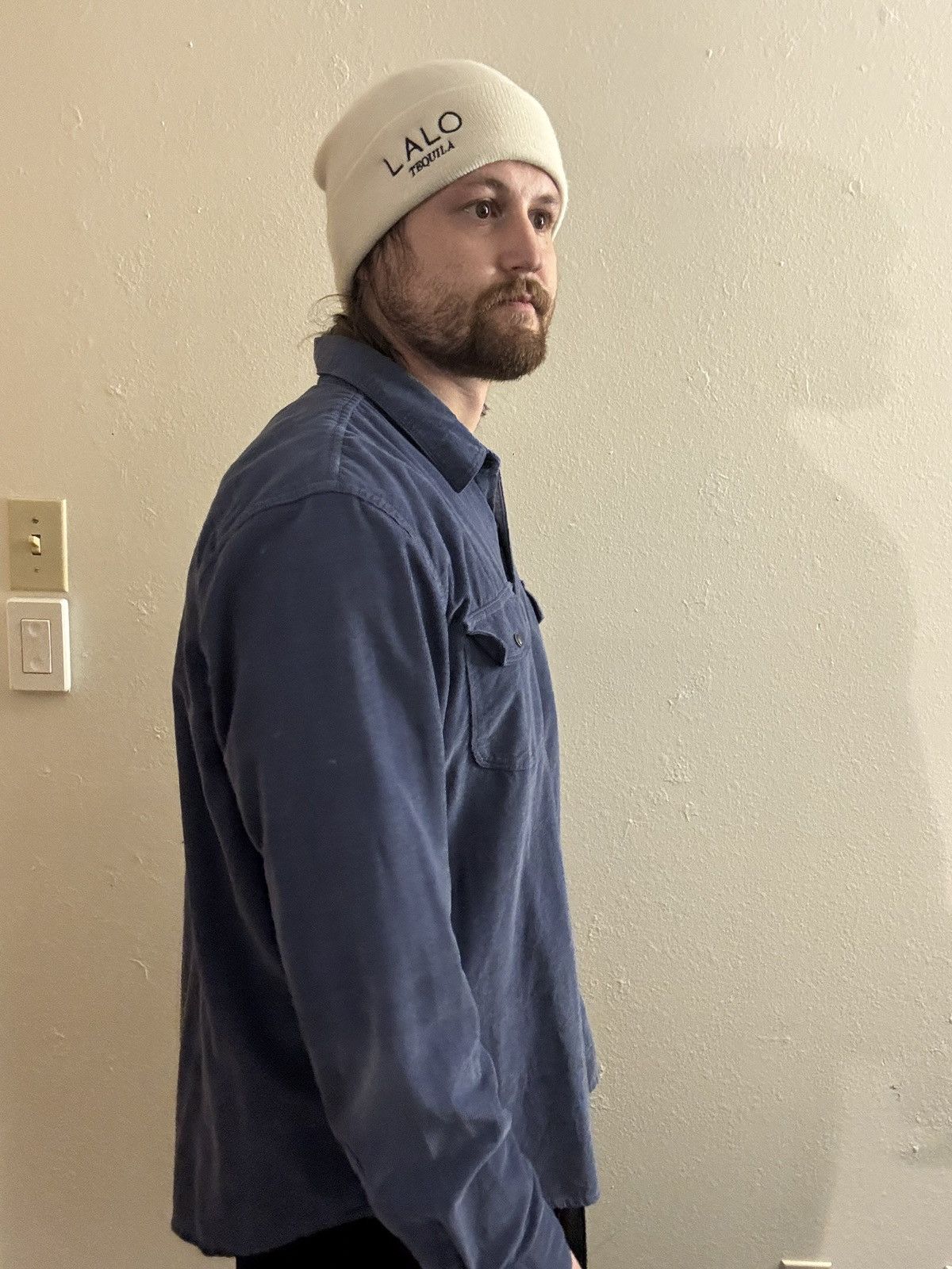 Lucky Brand Lucky Slate Blue Corduroy Button-down | L | Double Pocket Size US L / EU 52-54 / 3 - 3 Thumbnail