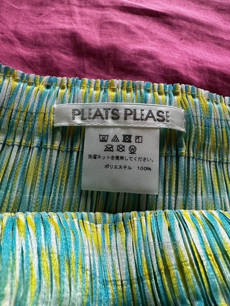 Issey Miyake Issey Miyake size:3 Mat Grid Print Midi Skirt Size 22" - 3 Thumbnail