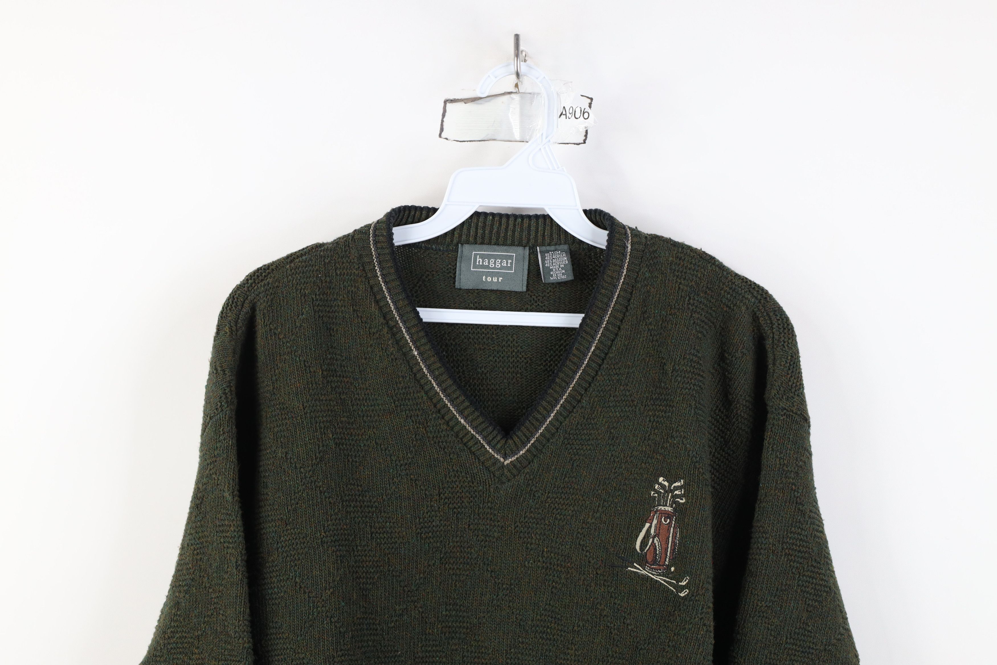 Vintage Vintage 90s Streetwear Fleck Argyle Golf Knit Sweater USA Size US M / EU 48-50 / 2 - 2 Thumbnail