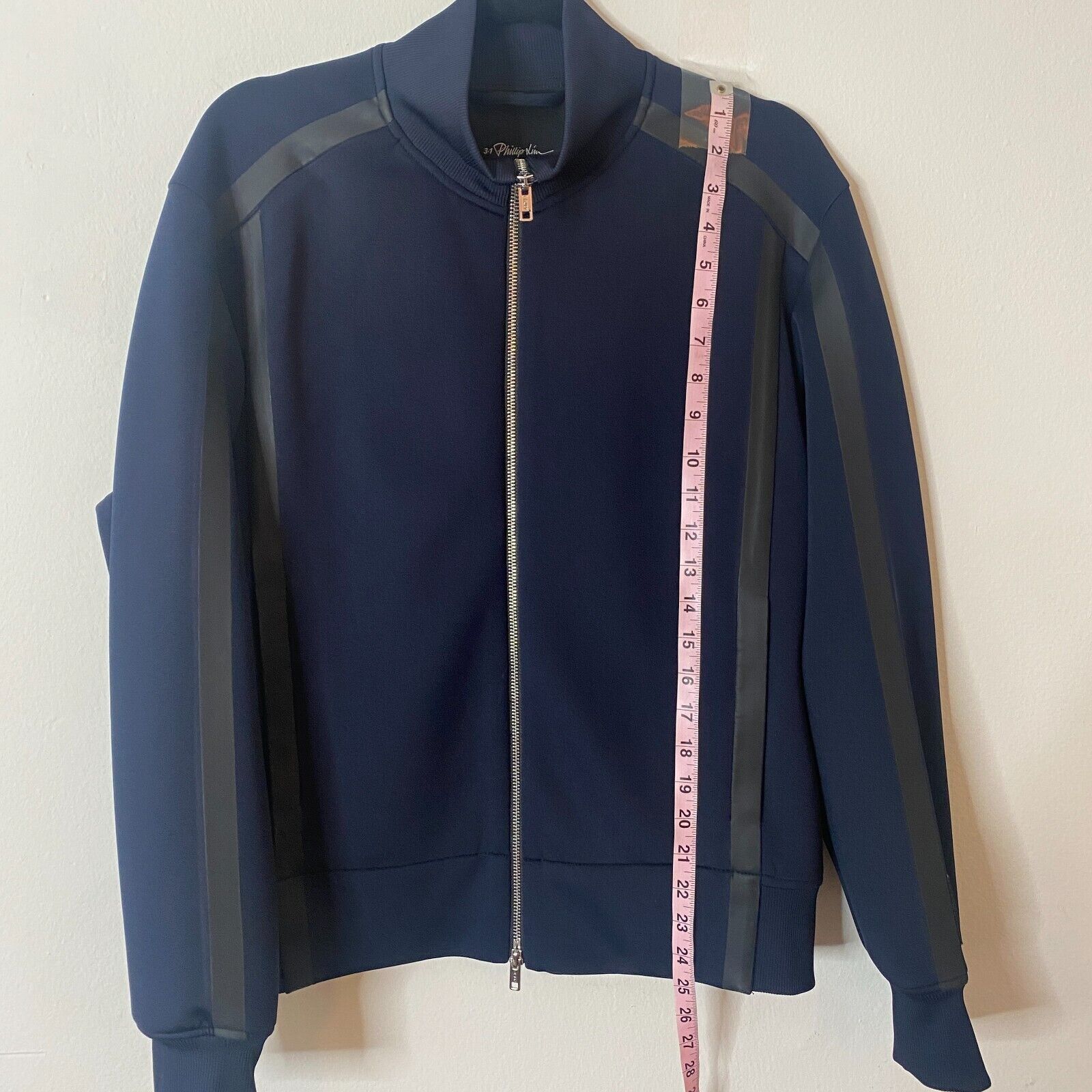3.1 Phillip Lim 3.1 Phillip Lim Navy Track Jacket Zip Black Stripe Piping M Size US M / EU 48-50 / 2 - 8 Thumbnail