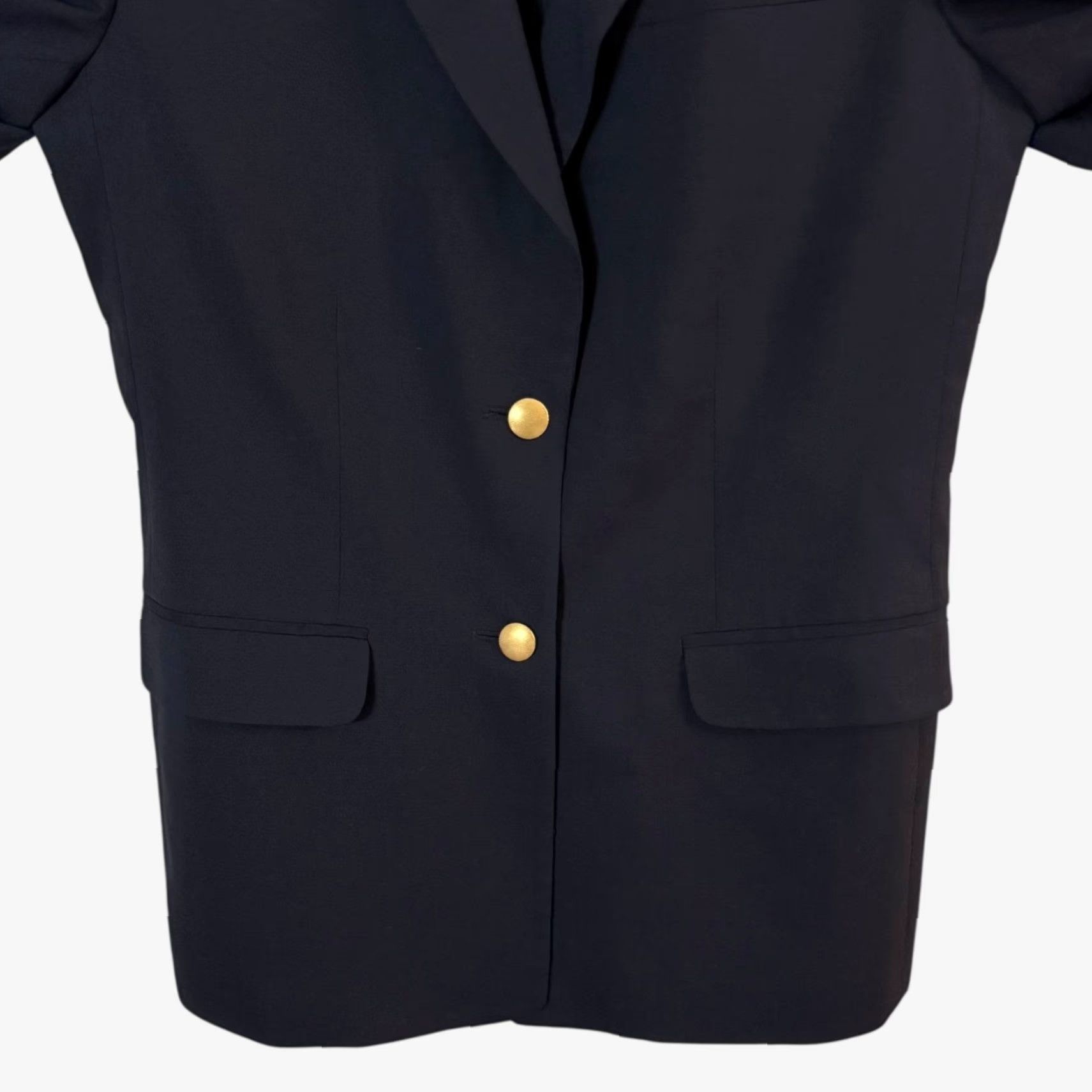 Lands' End VINTAGE Lands' End Blazer Jacket Women's 100% Wool Navy Blue Gold Button Single-Breasted Size 4R Adult Womens Size S / US 4 / IT 40 - 6 Thumbnail