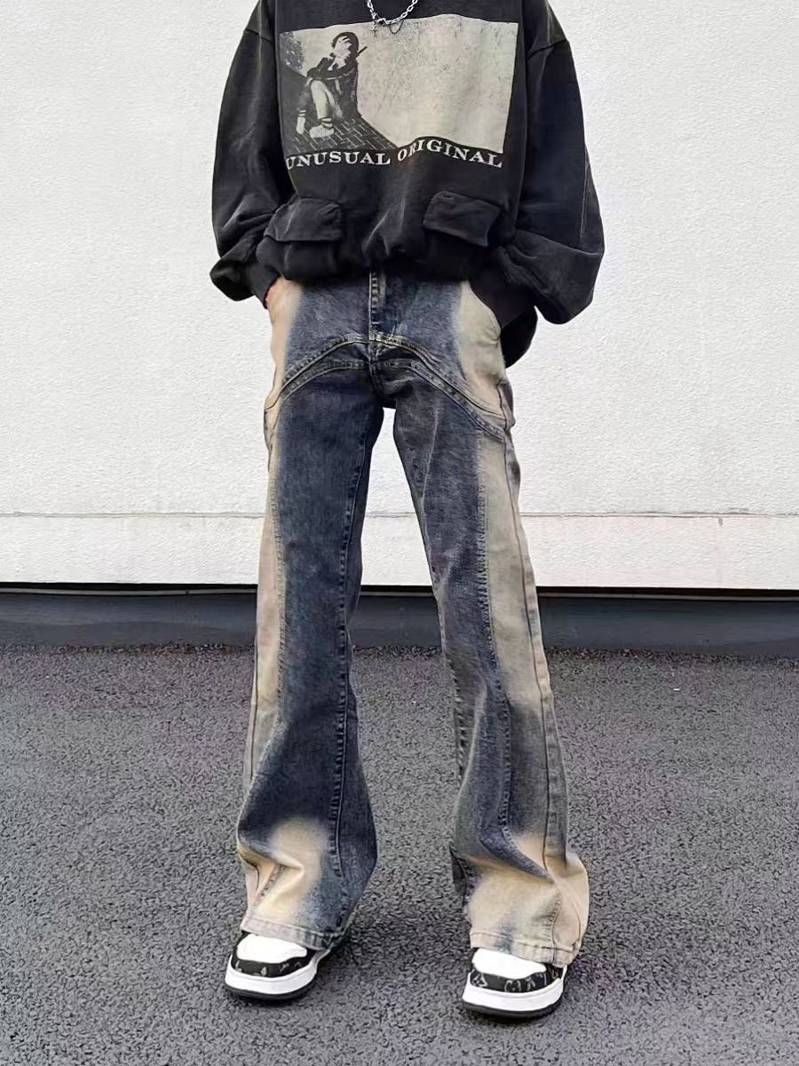 Washing Gradient Denim Jeans