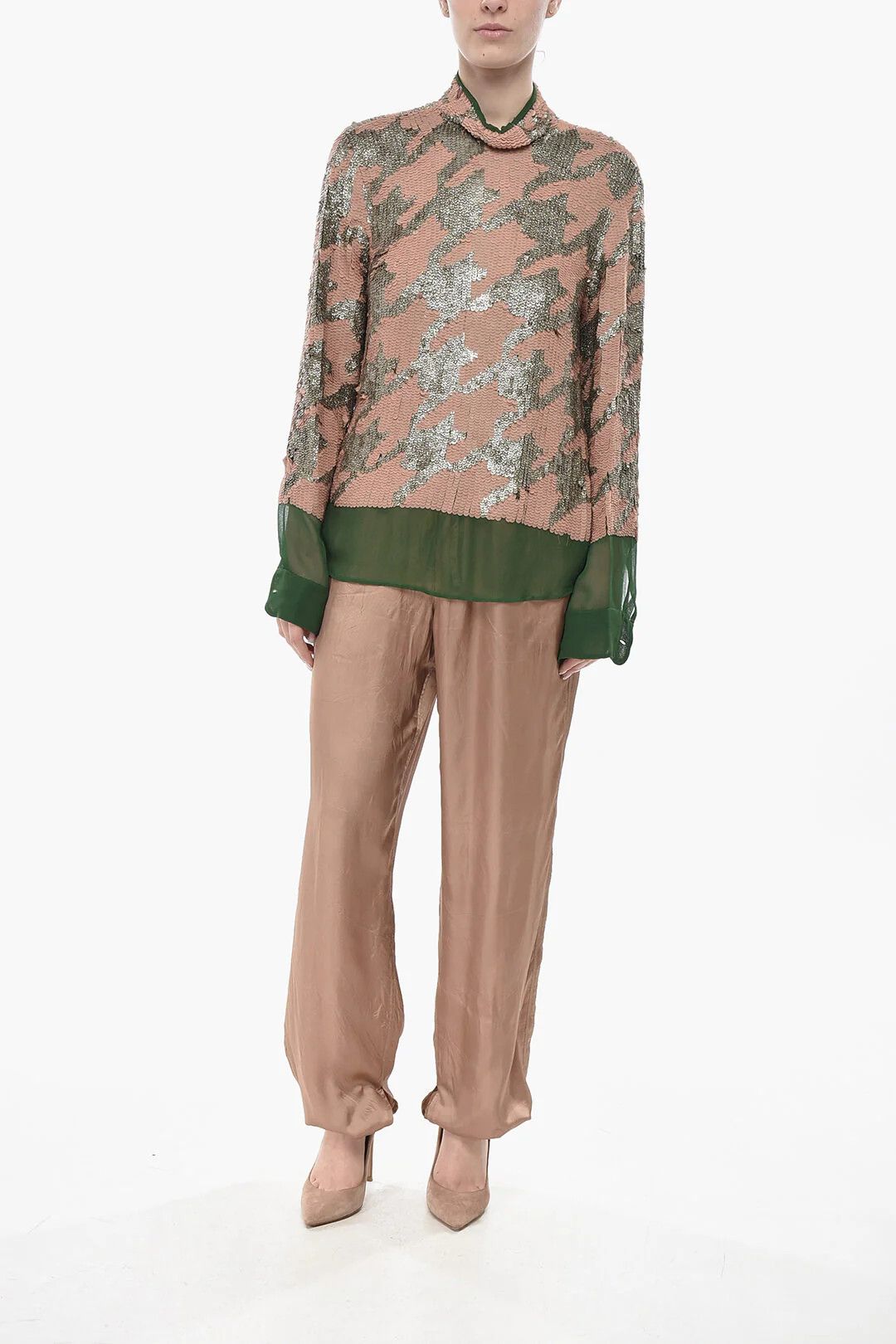 Dries Van Noten og1mm0426 Sequinned Blouse in Multicolor Size M / US 6-8 / IT 42-44 - 4 Thumbnail