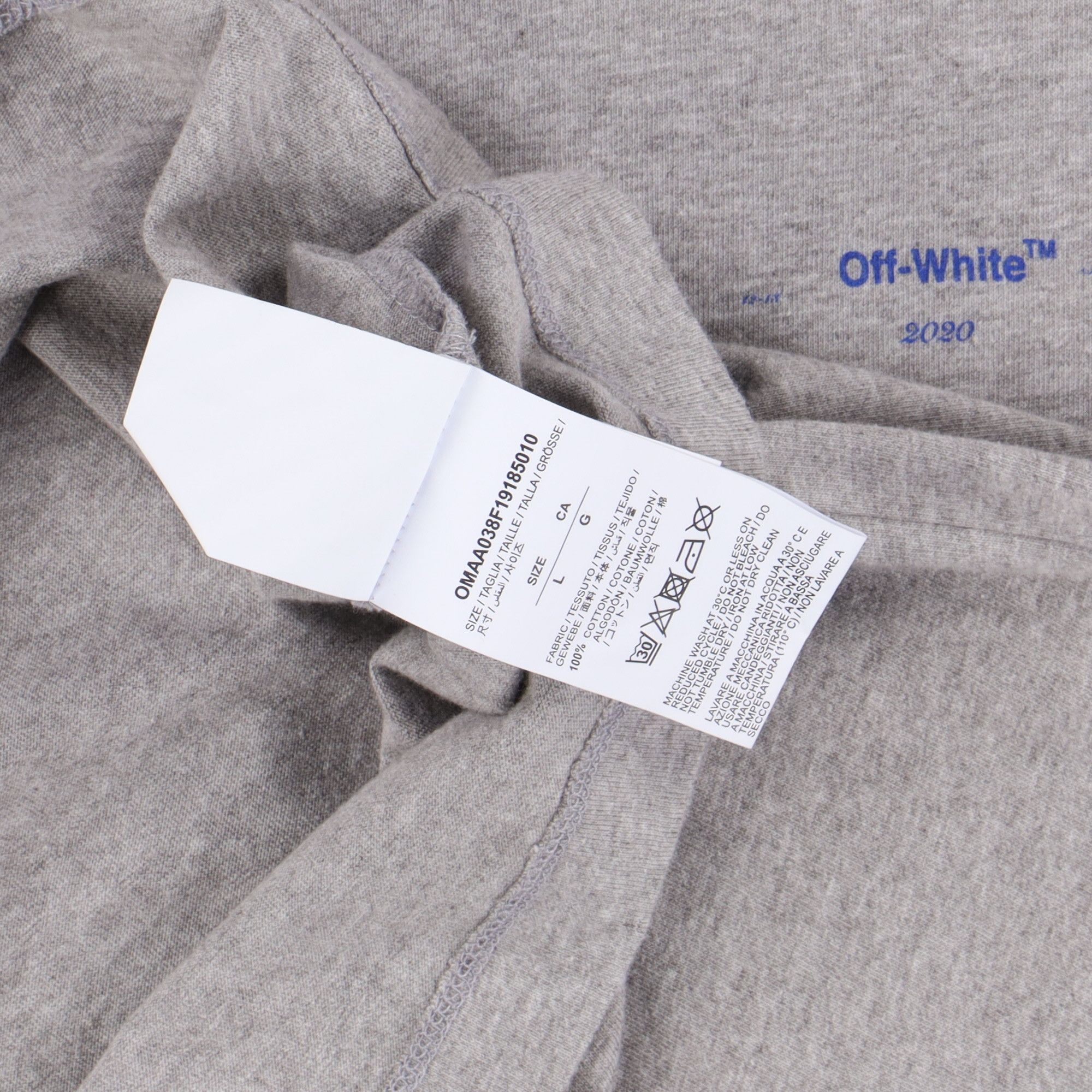 Off-White Grey Acrylic Arrows Logo Oversized T-shirt Size US L / EU 52-54 / 3 - 7 Thumbnail