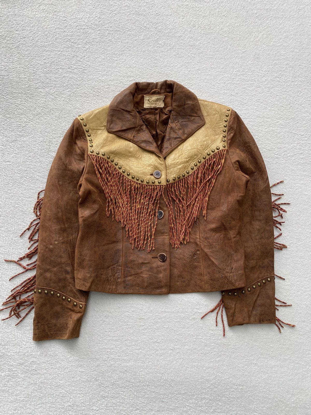 Scully 1980s- Scully- Fringed Cropped Leather Jacket Size US M / EU 48-50 / 2 - 2 Thumbnail