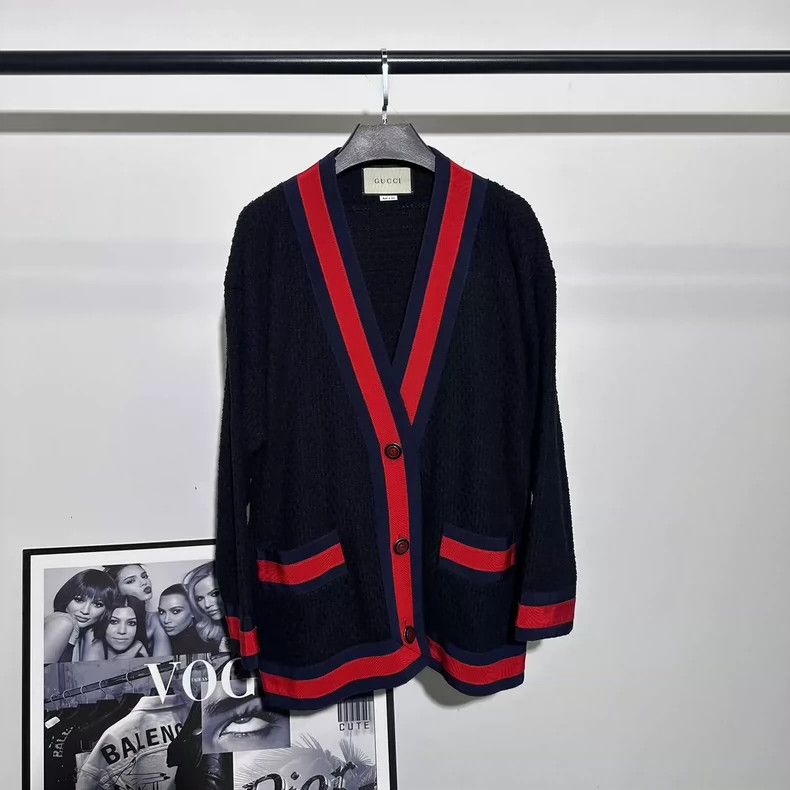 Gucci Gucci Red and Blue Striped Cardigan-dmc Size US M / EU 48-50 / 2 - 1 Thumbnail