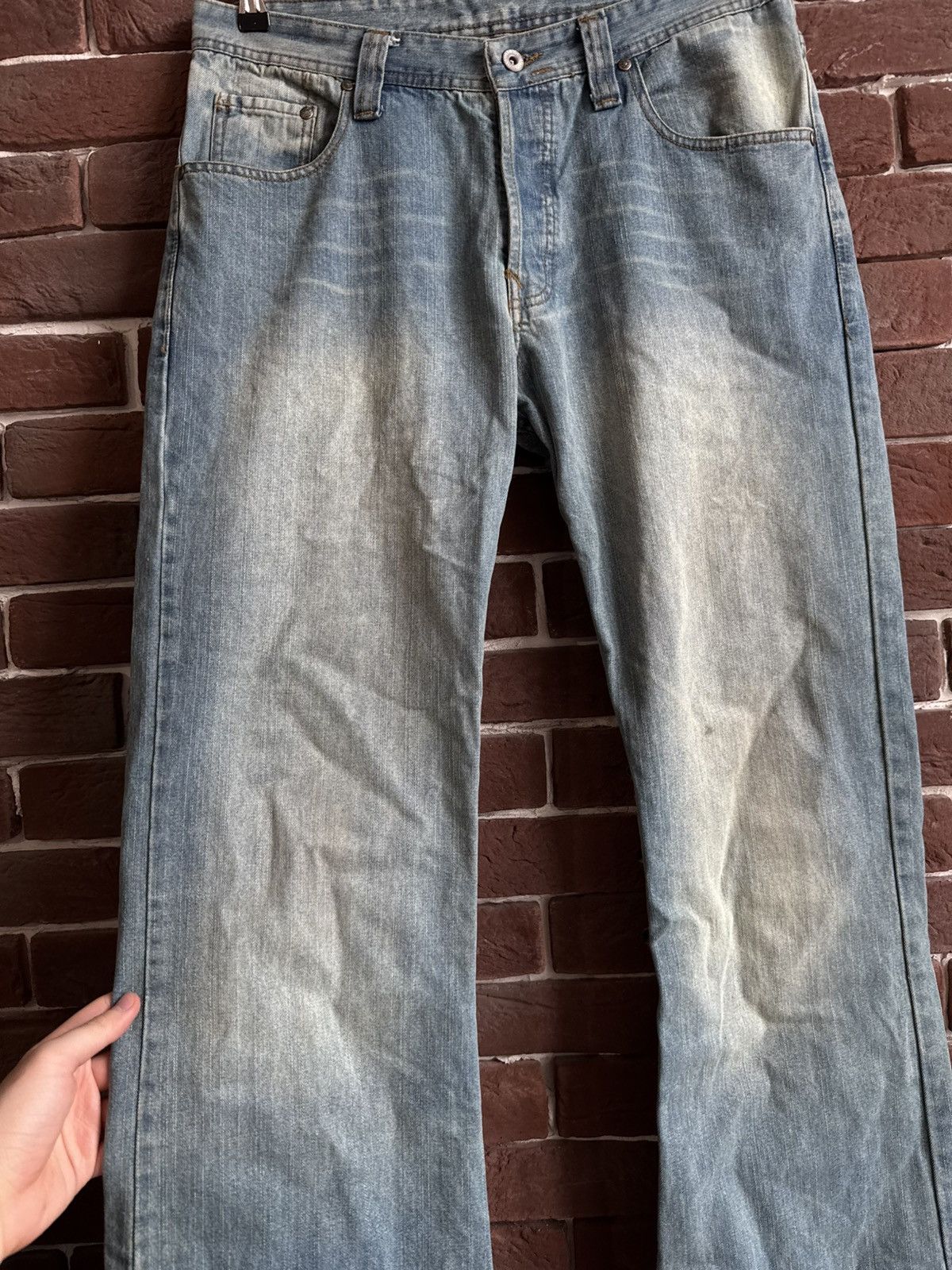 Diesel Vintage Y2k Rare Diesel Mud Wash Flared Jeans Pant Hype 32 Size US 32 / EU 48 - 8 Thumbnail