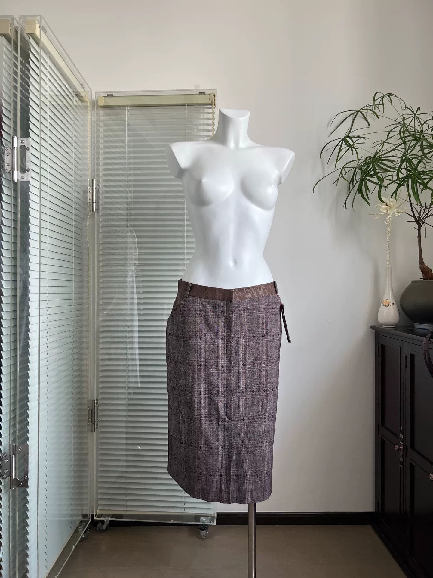 Kenzo KENZO Paneled Straight Midi Skirt Size 42" / US 20 - 1 Thumbnail