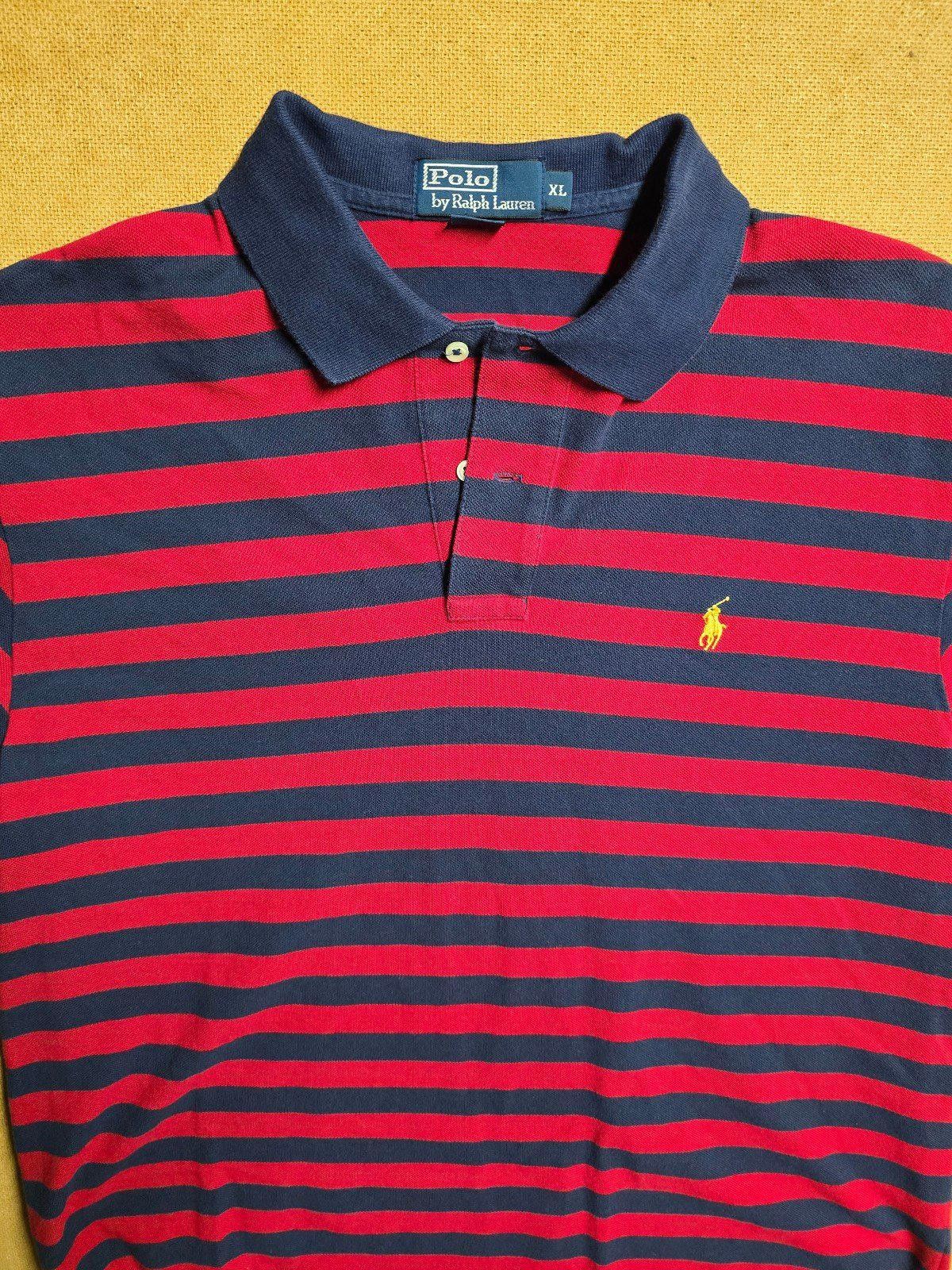 Polo Ralph Lauren Vintage Ralph Lauren Polo Shirt Mens XL Red Stripes Rugby Size US XL / EU 56 / 4 - 2 Thumbnail
