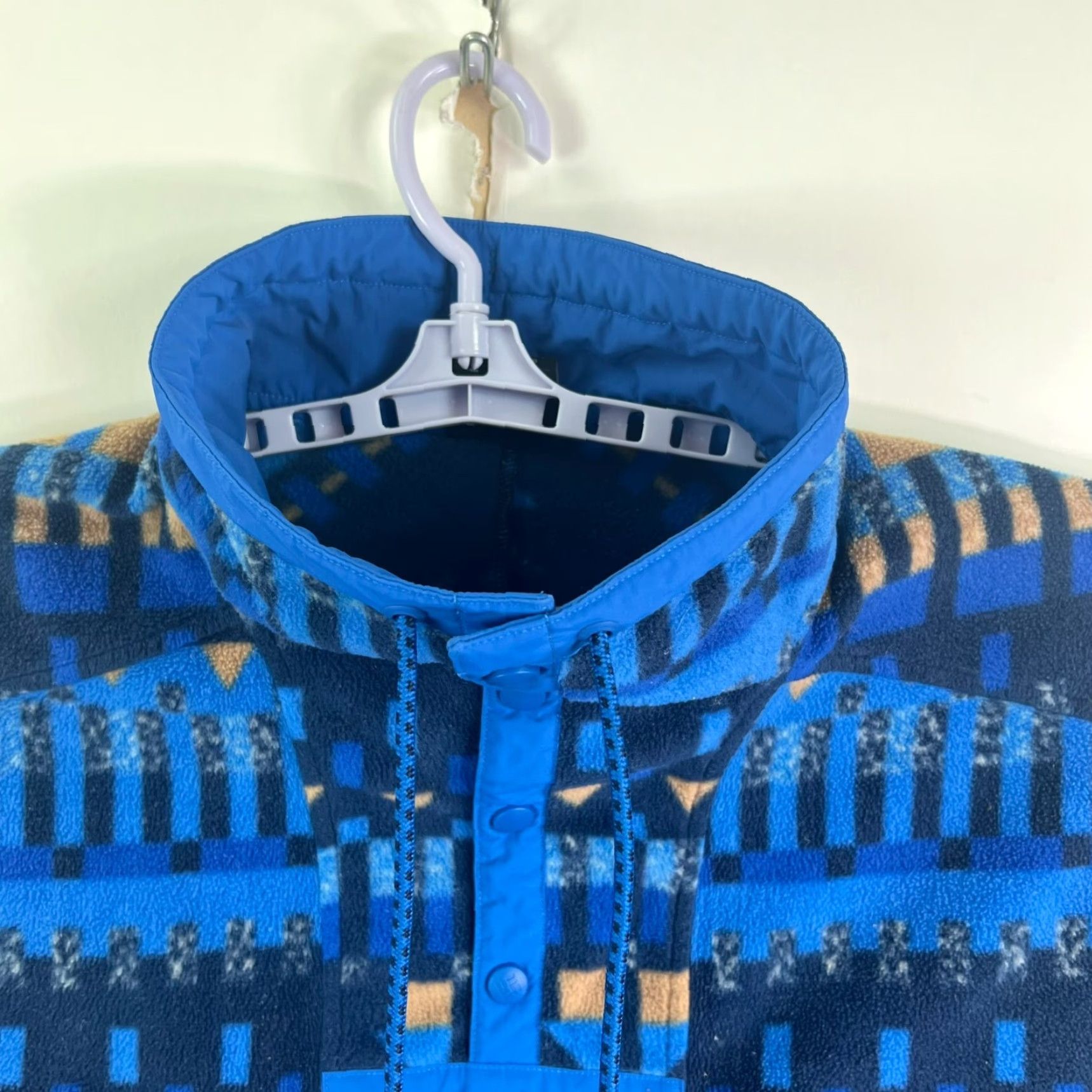 Vintage Columbia Sweatshirt Adult L Mens Blue Powder Keg Fleece Pullover Jacket Aztec Southwestern Size US L / EU 52-54 / 3 - 6 Thumbnail
