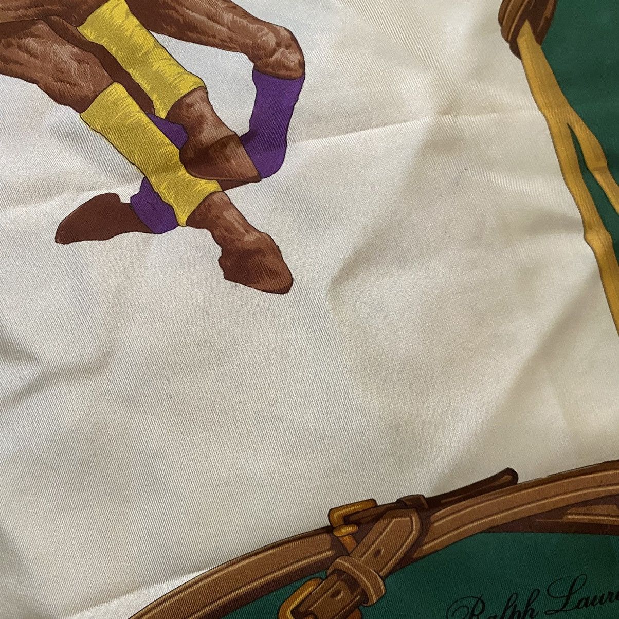 Ralph Lauren VINTAGE‼️Ralph Lauren Equestrian Silk Scarf Size ONE SIZE - 5 Thumbnail