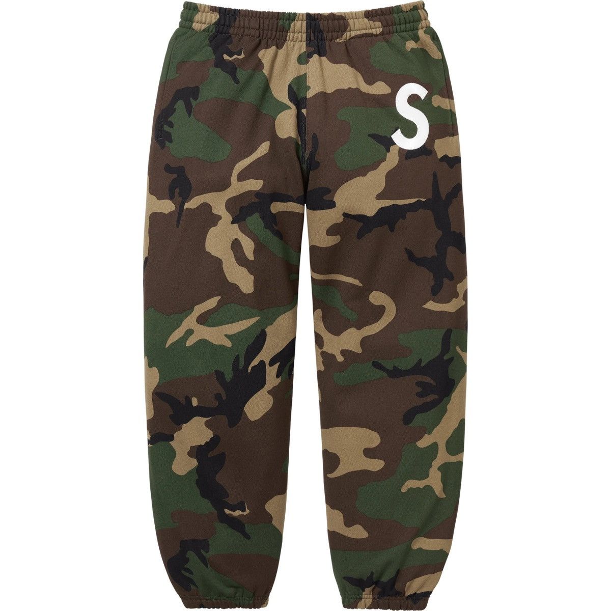 Supreme Supreme® “S Logo” Sweatpants, Woodland Camo (XL) [F/W 2025] Size US 36 / EU 52 - 1 Thumbnail