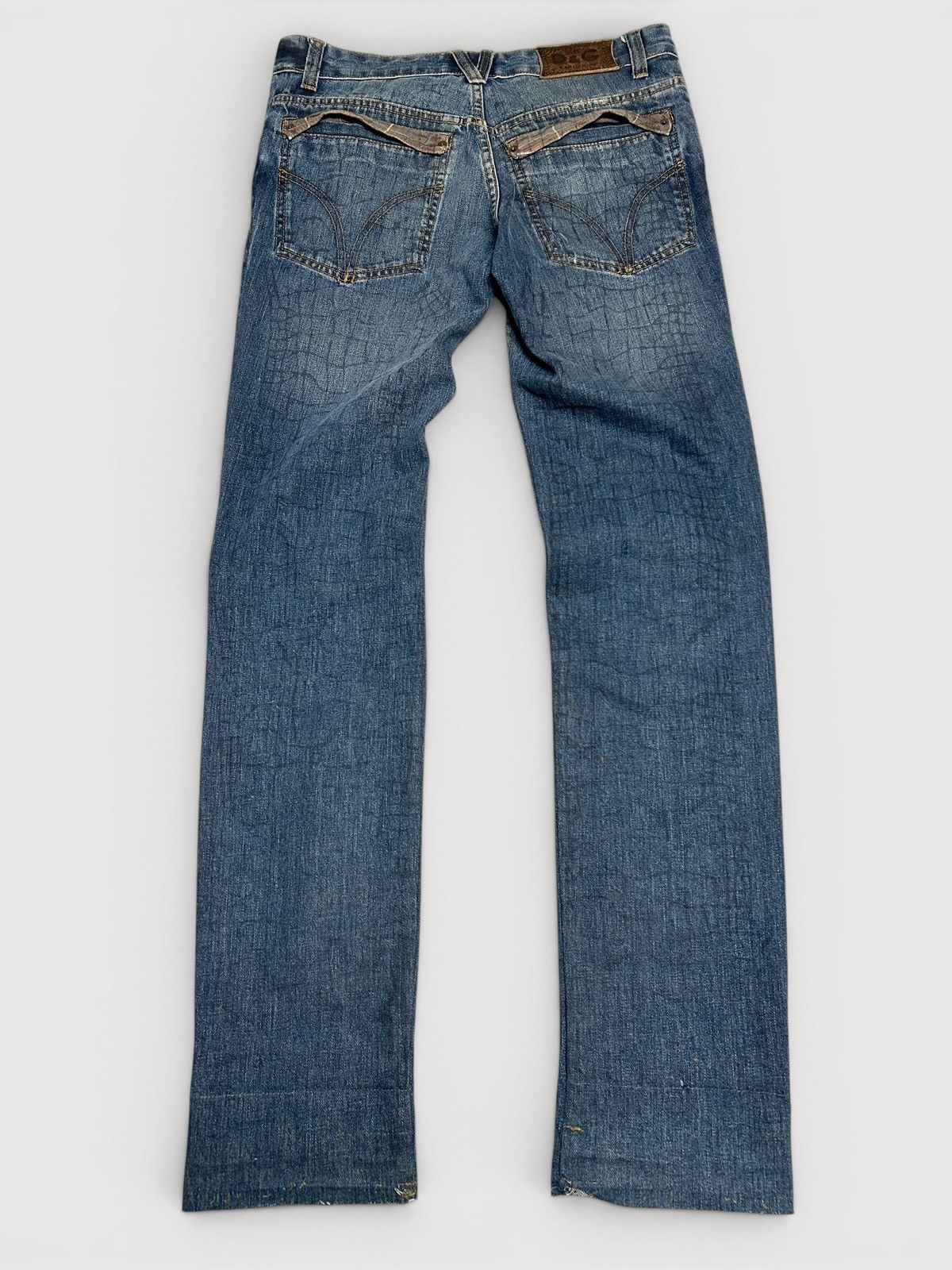 Dolce & Gabbana 2000s Croc Print Suede Pocket Denim Size US 31 - 2 Thumbnail