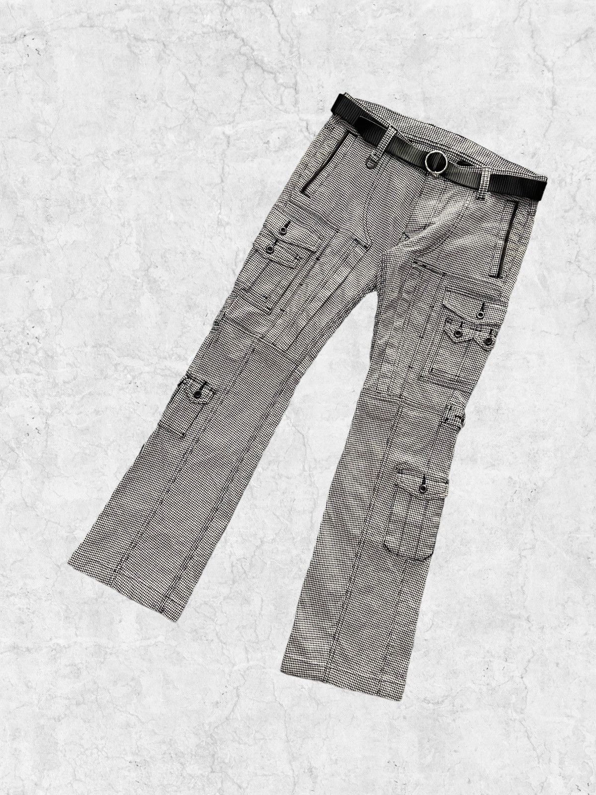 HIDEAWAYS × Japanese Brand × Vintage Hideaways Nicole Bondage Flared Cargo Pants With Belt Size US 32 / EU 48 - 4 Thumbnail