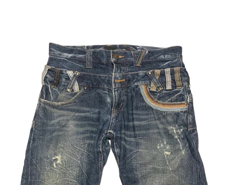 Japanese Brand Dominate Handcrafted Double Waisted Jeans Size US 32 / EU 48 - 2 Thumbnail
