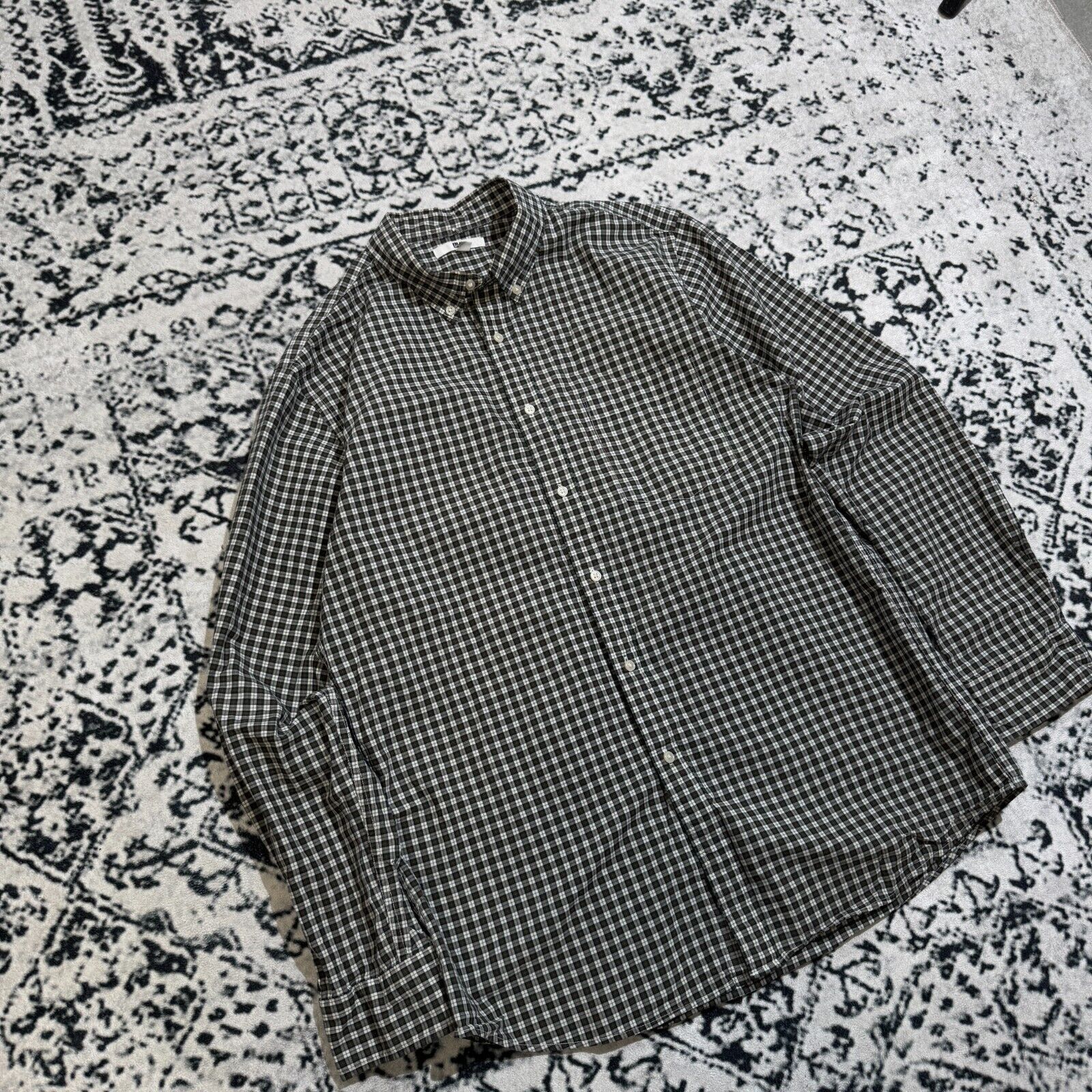 Vintage Vintage Unisex Gray Green Cotton Shirt Size L Oldmoney Size US L / EU 52-54 / 3 - 5 Thumbnail