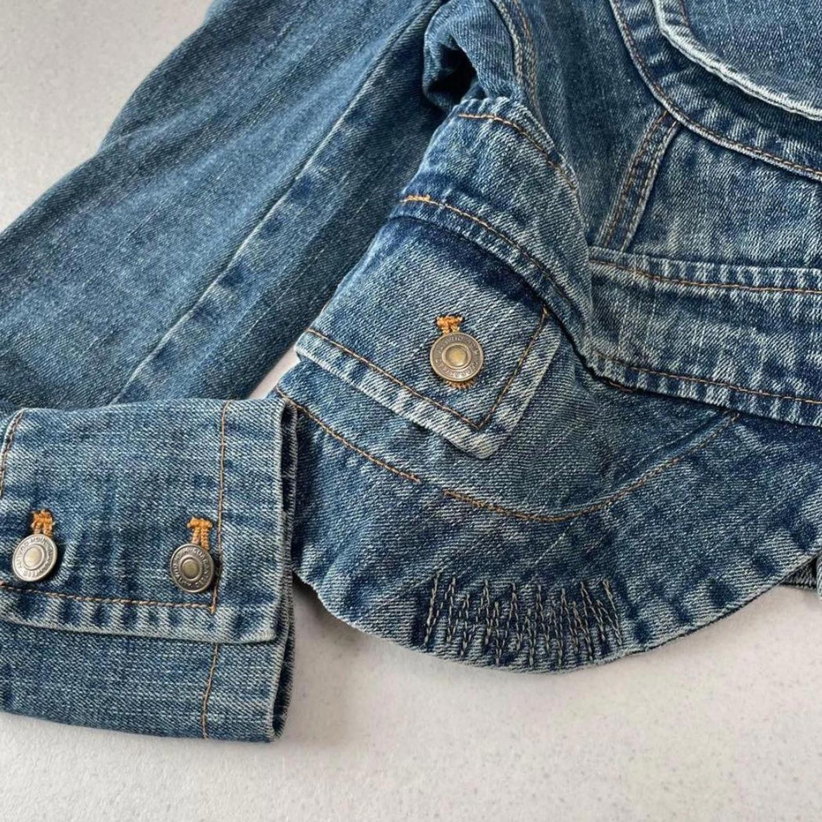Other Vintage 2000s fairy grunge mid wash denim jacket Size XS / US 0-2 / IT 36-38 - 5 Thumbnail