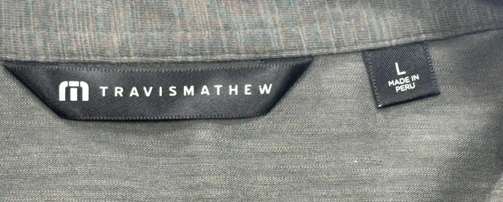 TravisMathew Travis Mathew 1/4 Button Pullover Polo Shirt Green Mens L Size US L / EU 52-54 / 3 - 5 Thumbnail