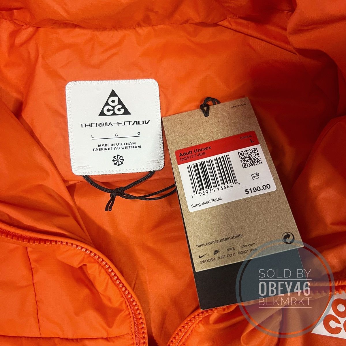 Nike ACG Nike ACG Vest Rope De Dope Primaloft Orange Size US L / EU 52-54 / 3 - 3 Thumbnail
