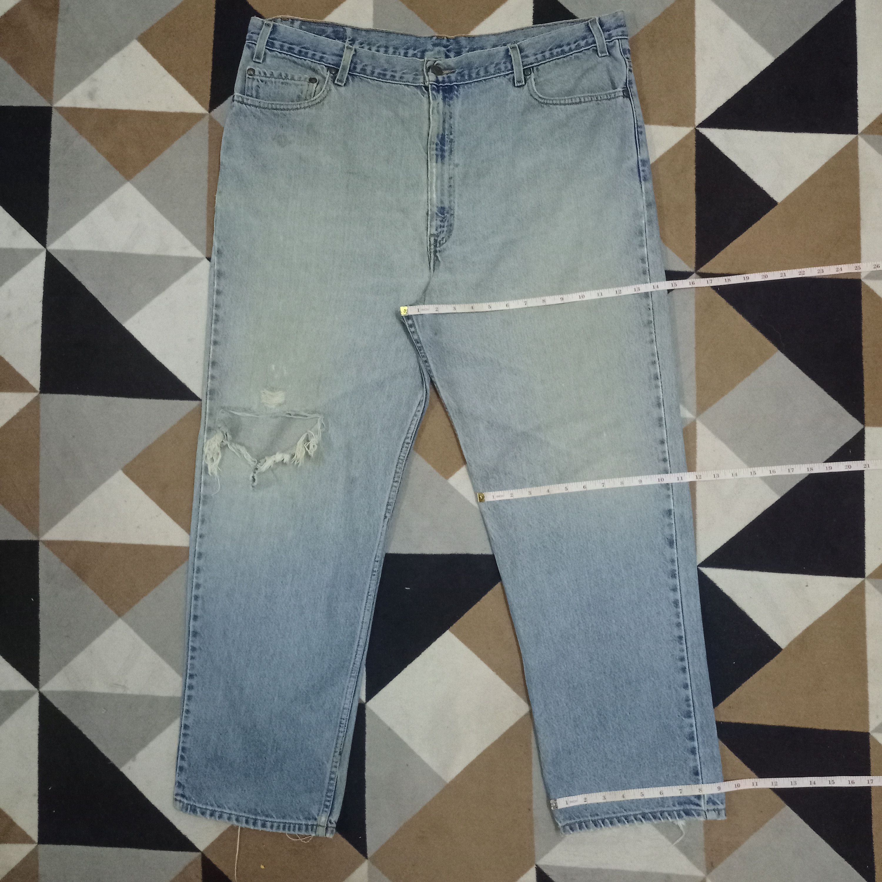 Levi's Vintage 90s Levis Orange Tab Distressed Baggy Jeans Size US 42 / EU 58 - 9 Thumbnail
