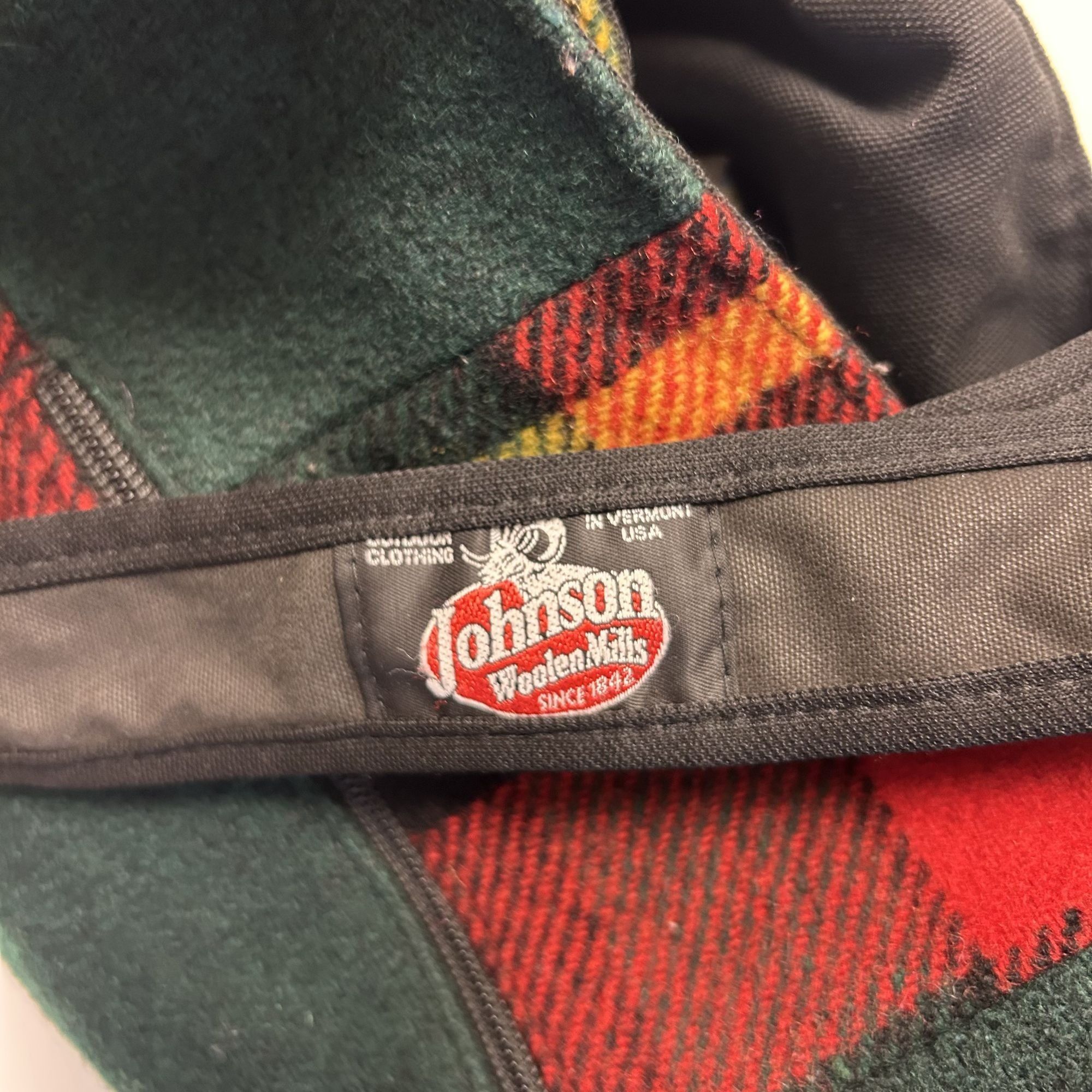 Other Vtg Johnson Woolen Mills Green Red Plaid TARTAN Purse Size ONE SIZE - 6 Thumbnail